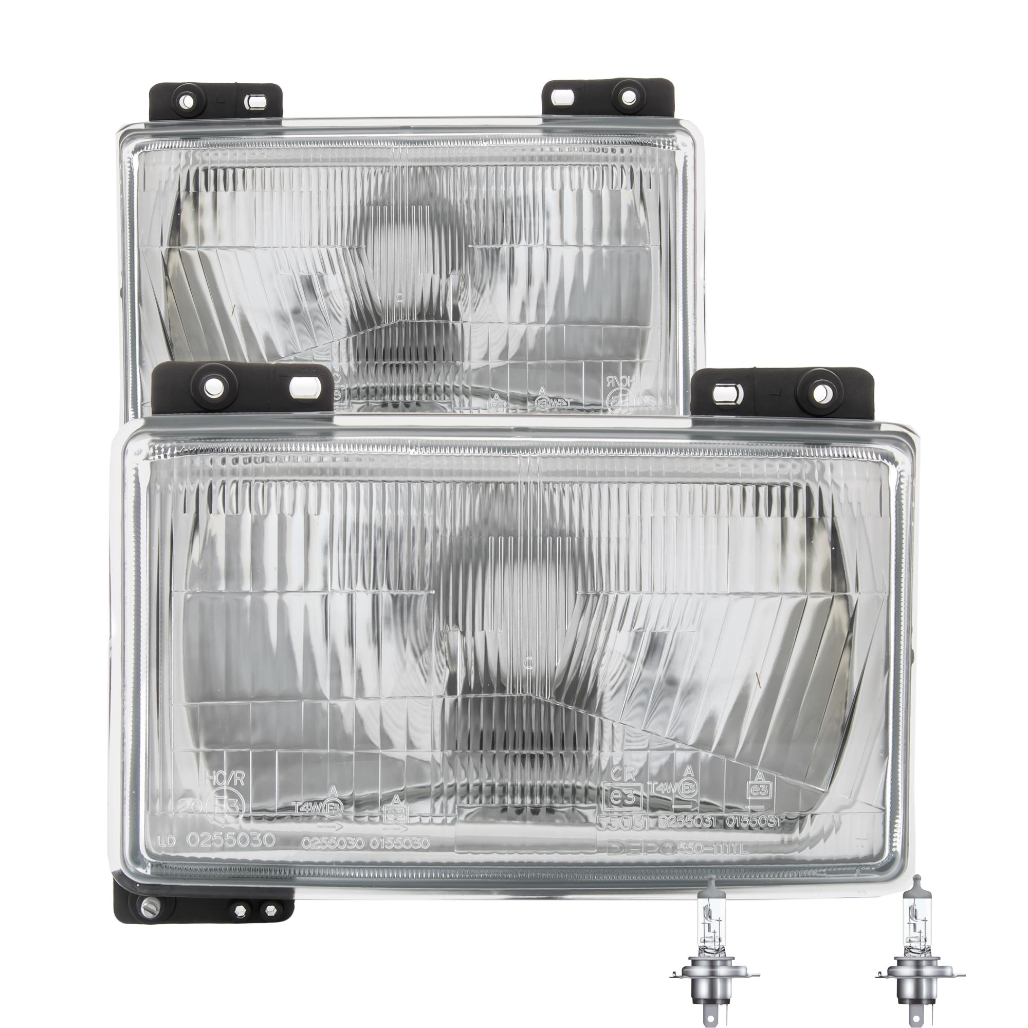 Scheinwerfer Set für Fiat C25/DUCATO Bj. 82-94 H4 Frontscheinwerfer inkl. Lampen