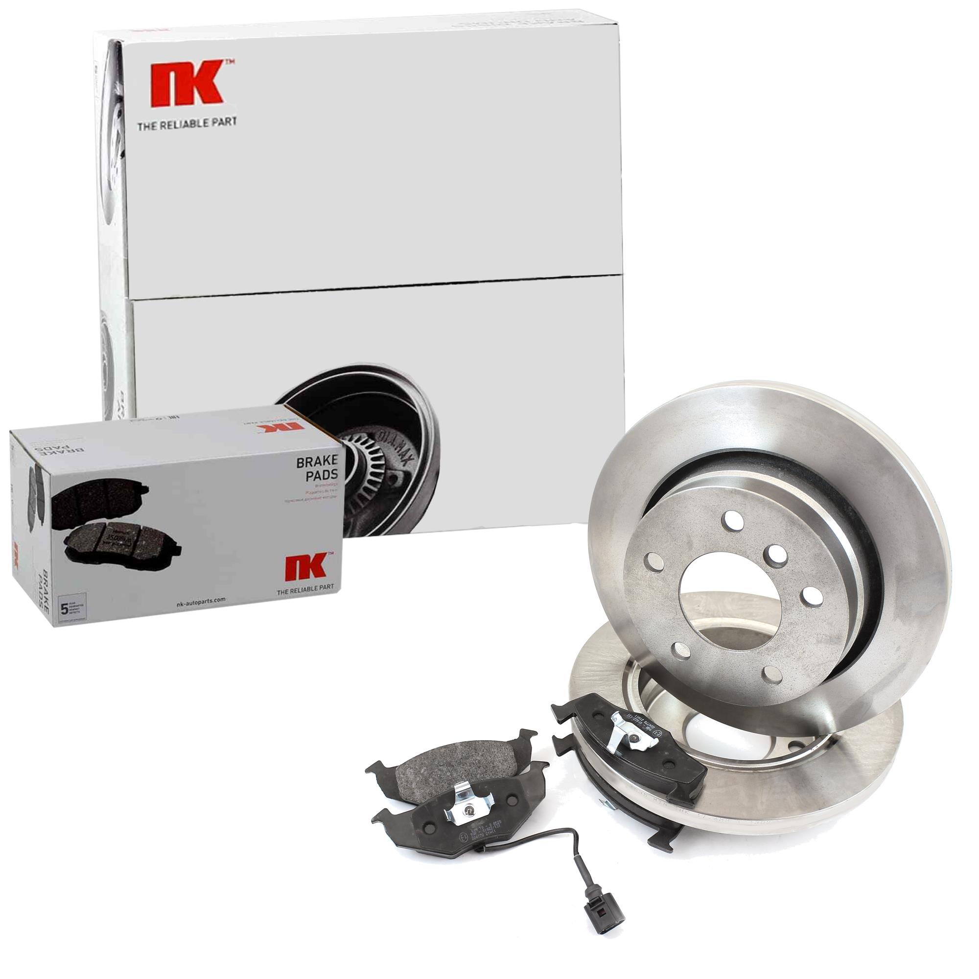 NK Satz Bremsen Bremsscheiben Voll vorne + Bremsbeläge für BMW 3er Cabriolet