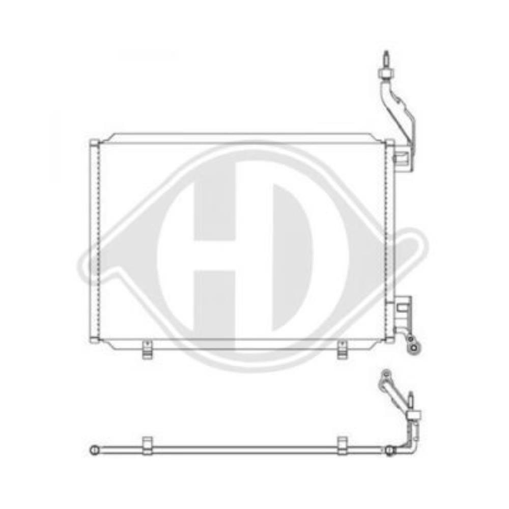 Kondensator Klimaanlage Klimakühler 510x350x12 für Ford Fiesta VI