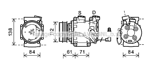  Kompressor Klimaanlage Klimakompressor für Honda Jazz III GE