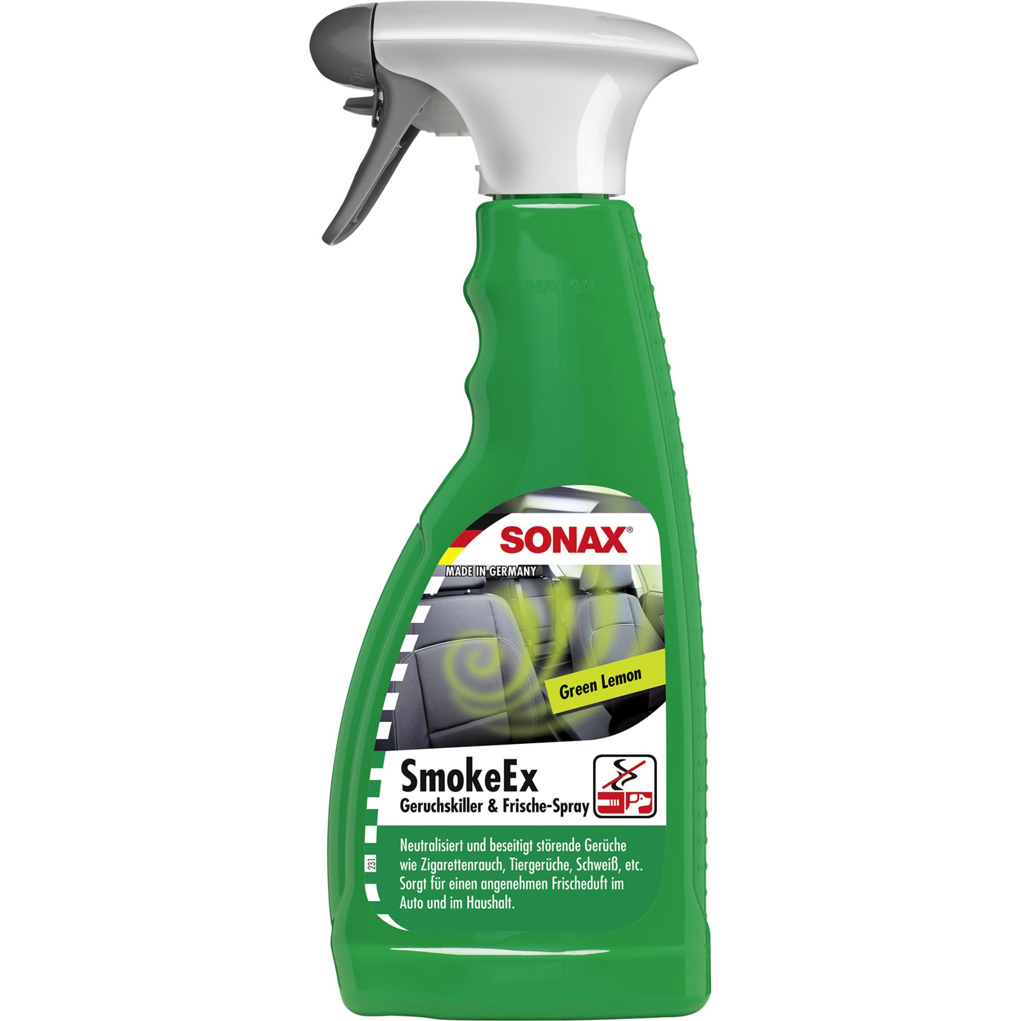 SONAX 02902410 SmokeEx Geruchskiller & Frische-Spray Green Lemon 500ml