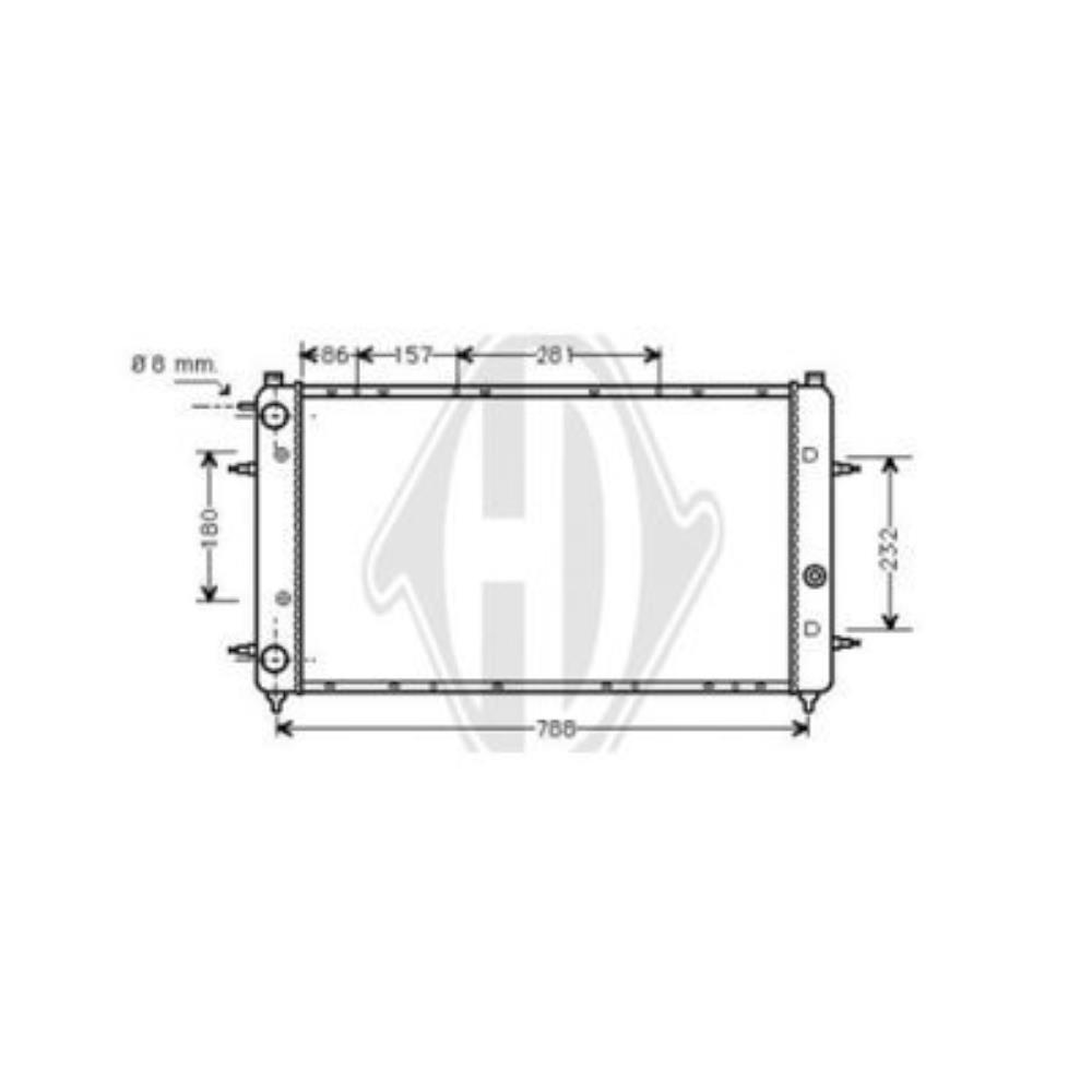 Kühler Wasserkühler Motorkühler Aluminium für VW Transporter IV Bus 70XB 70XC