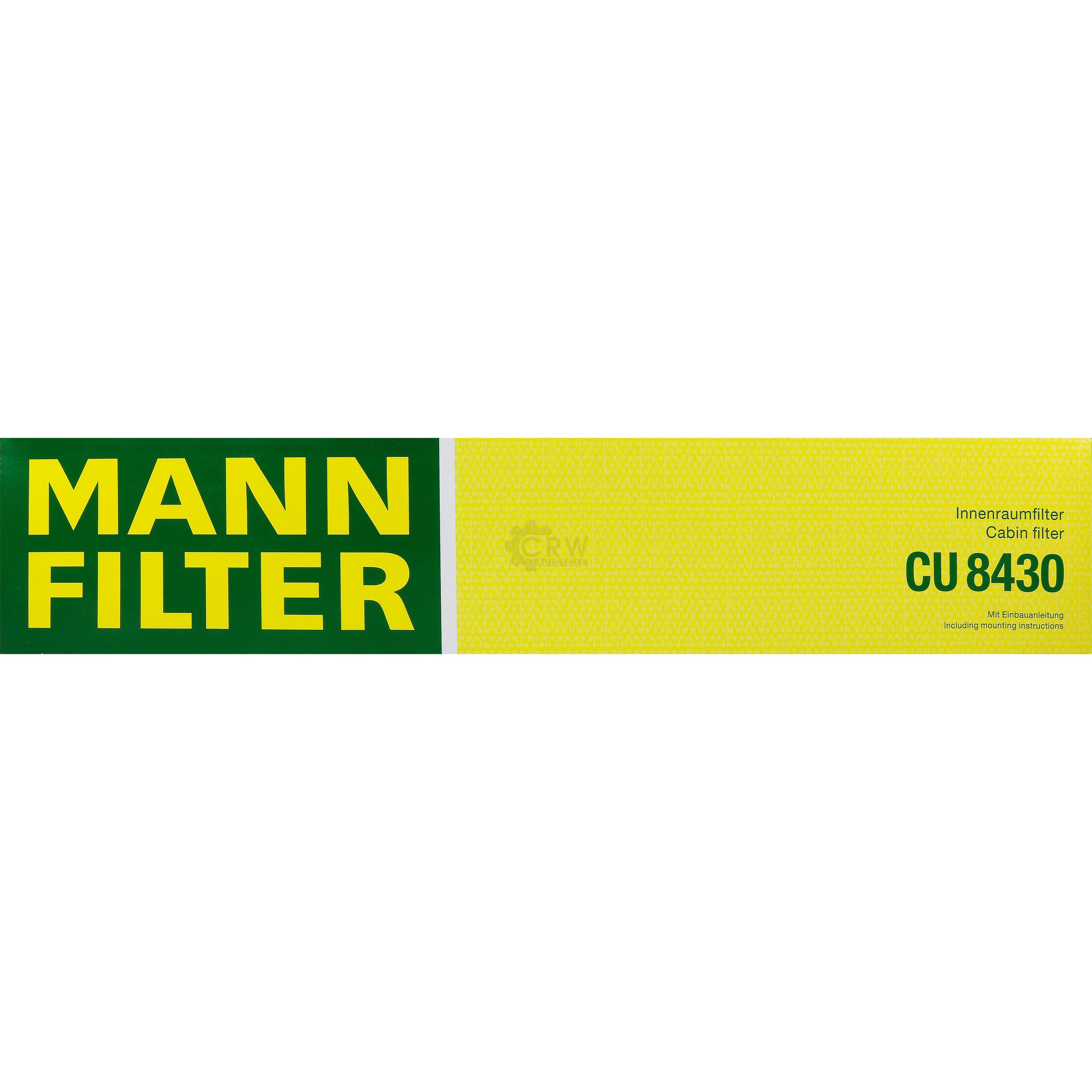 MANN-FILTER Innenraumfilter Pollenfilter CU 8430
