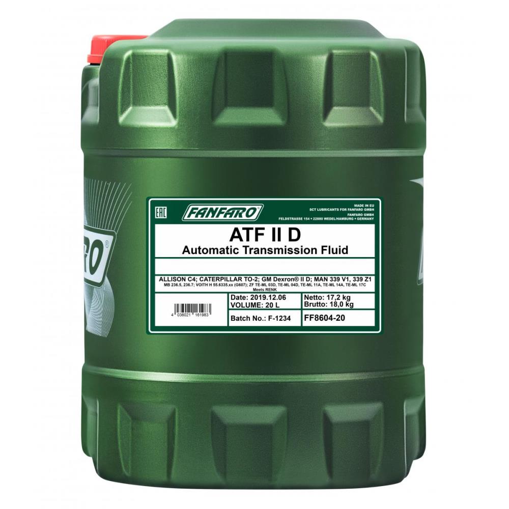 20 Liter FANFARO Automatikgetriebeöl ATF IID Gear Oil Öl