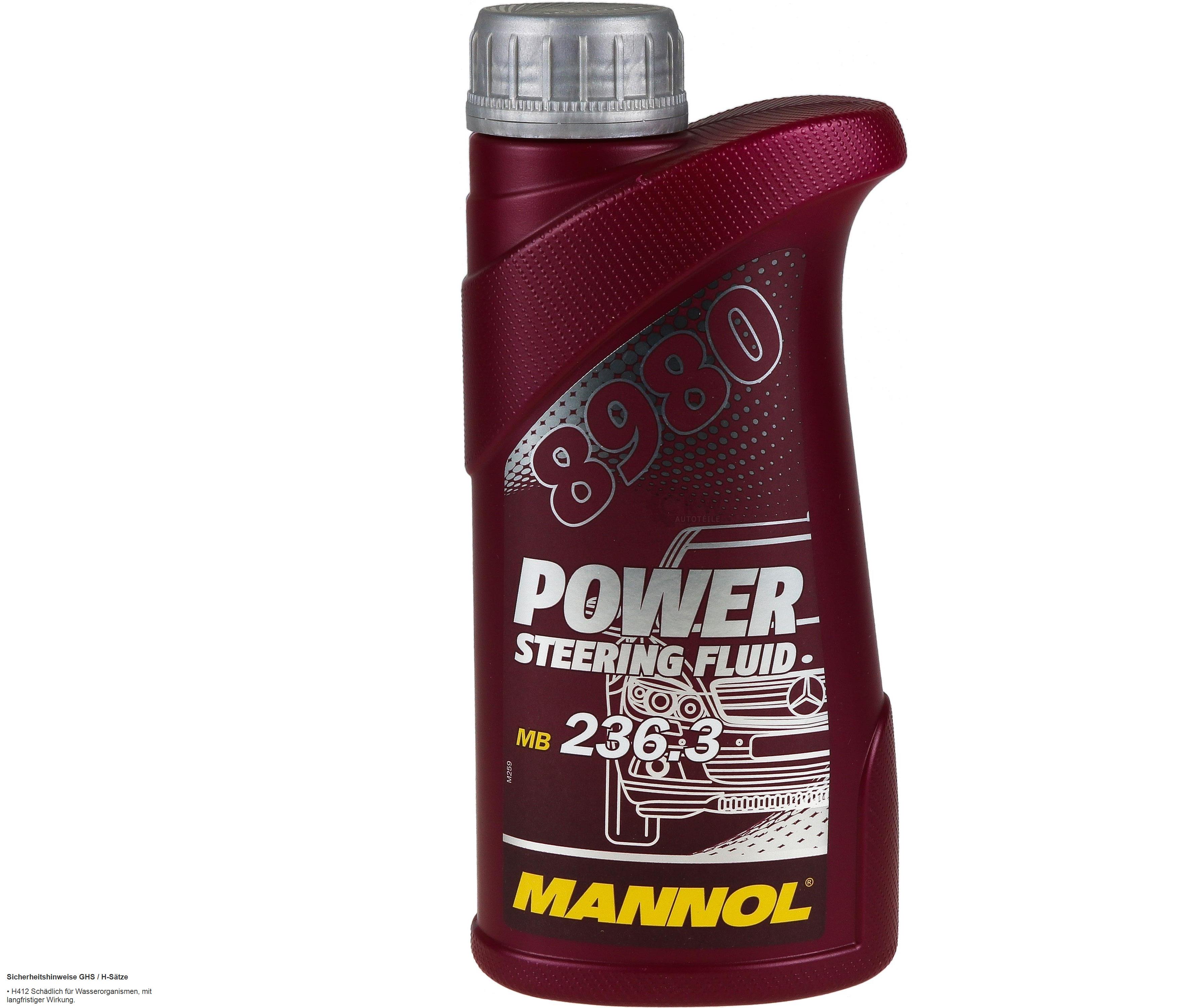 500 ml MANNOL 8980 Power Steering Fluid Hydrauliköl Servoöl Oil