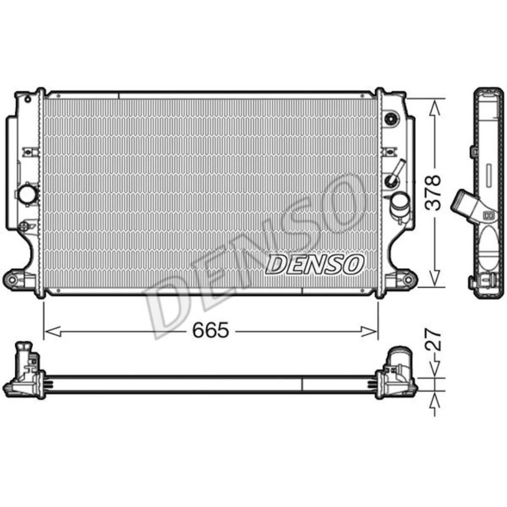 DENSO Wasserkühler Motorkühler für Toyota Avensis Kombi _T27_ 2.2 D-4D