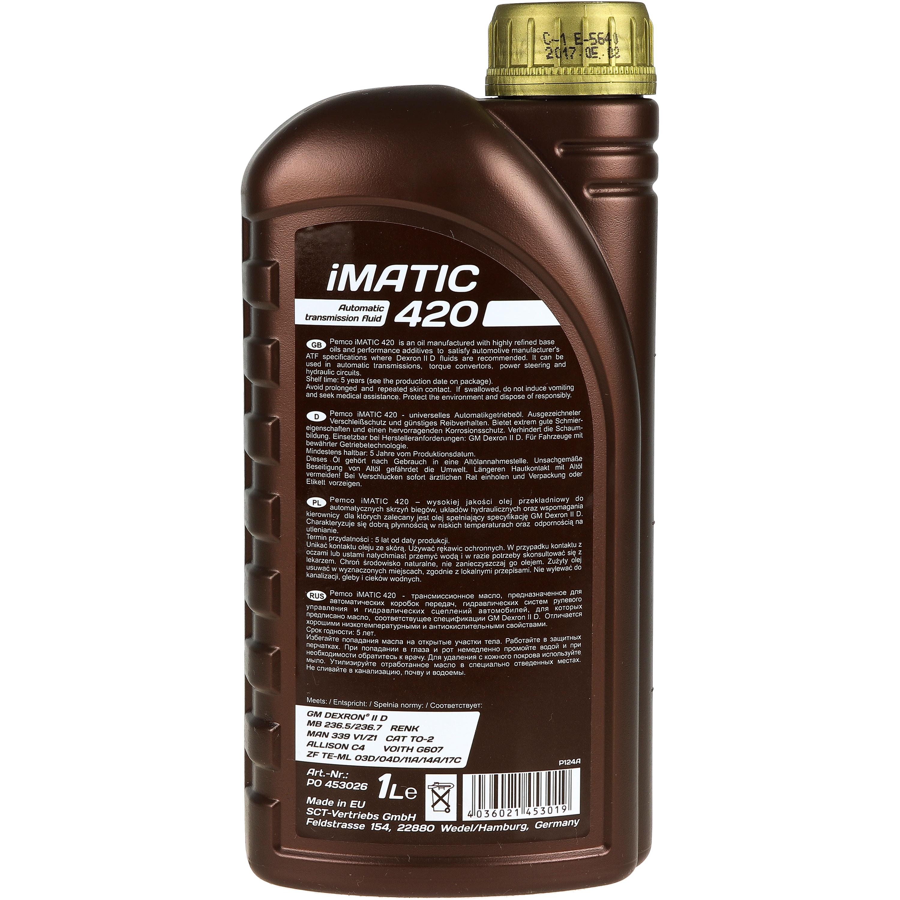 1 Liter  PEMCO Automatikgetriebeöl iMATIC 420 ATF IID Gear Oil Öl