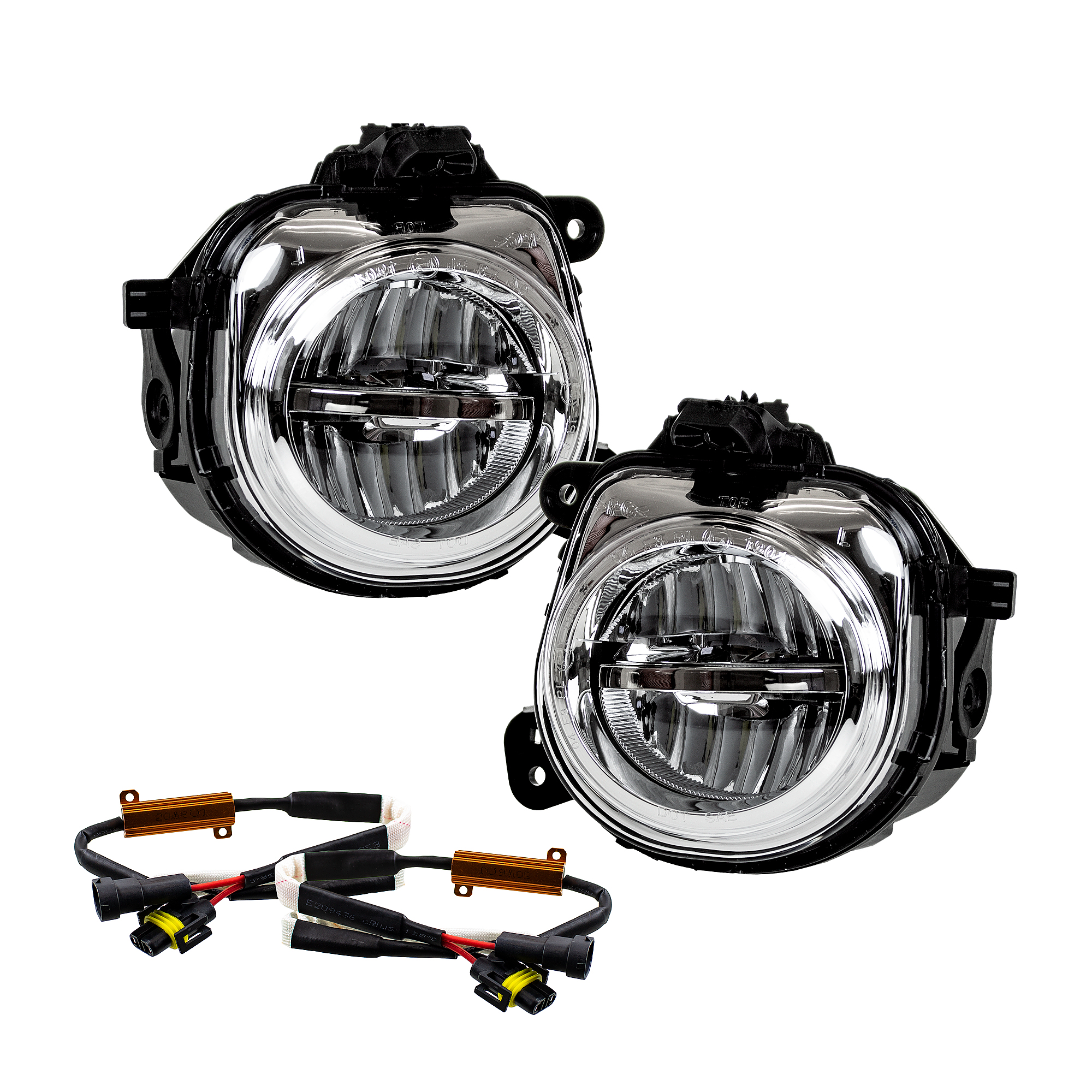 LED Design Nebelscheinwerfer Set rechts und links Klarglas/chrom für BMW X3 F25 X5 F15 F85 F48 F26