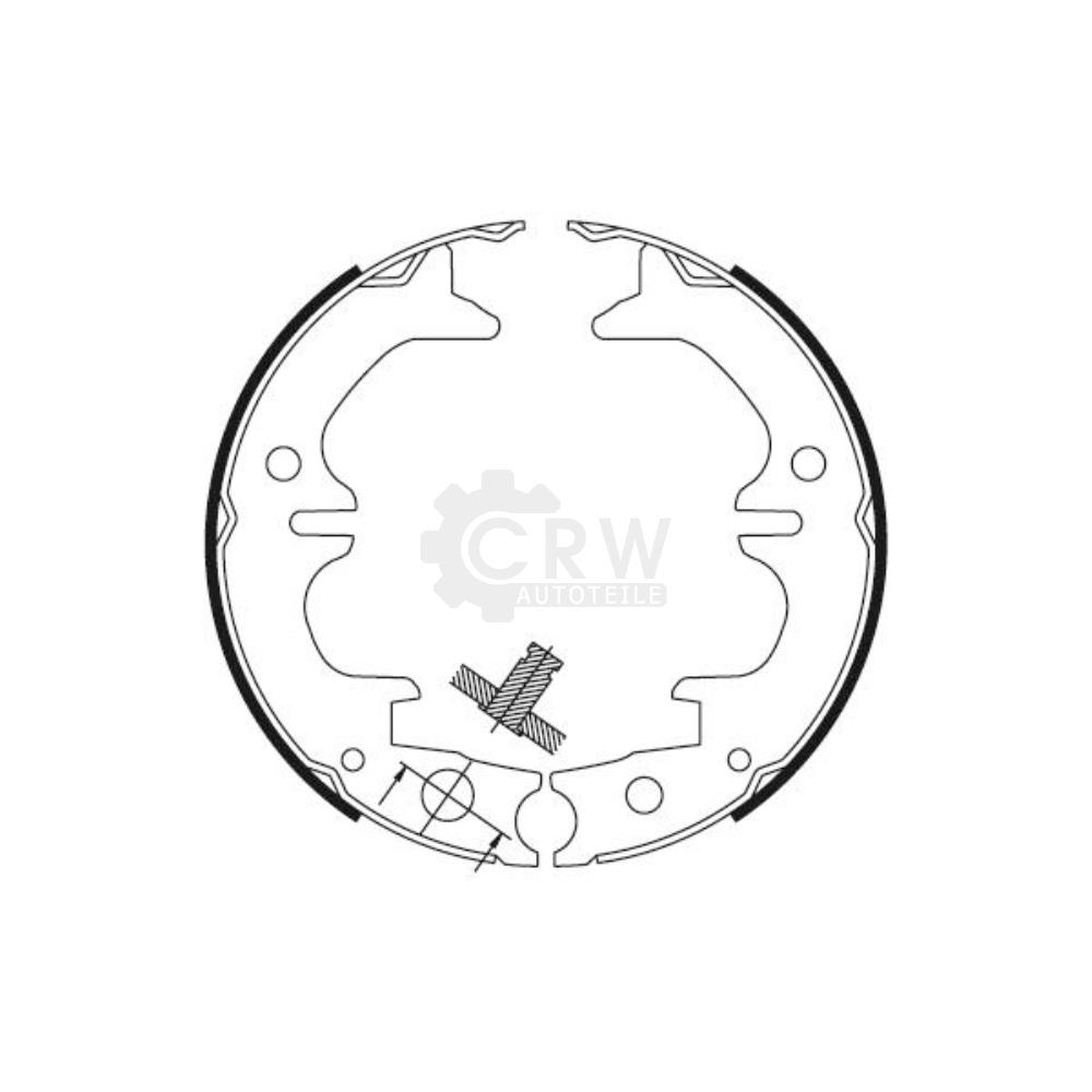 Bremsbackensatz Feststellbremse 2745729 für Toyota Camry _V1_ _V2_ Avensis _T22_ Lexus RX MCU15