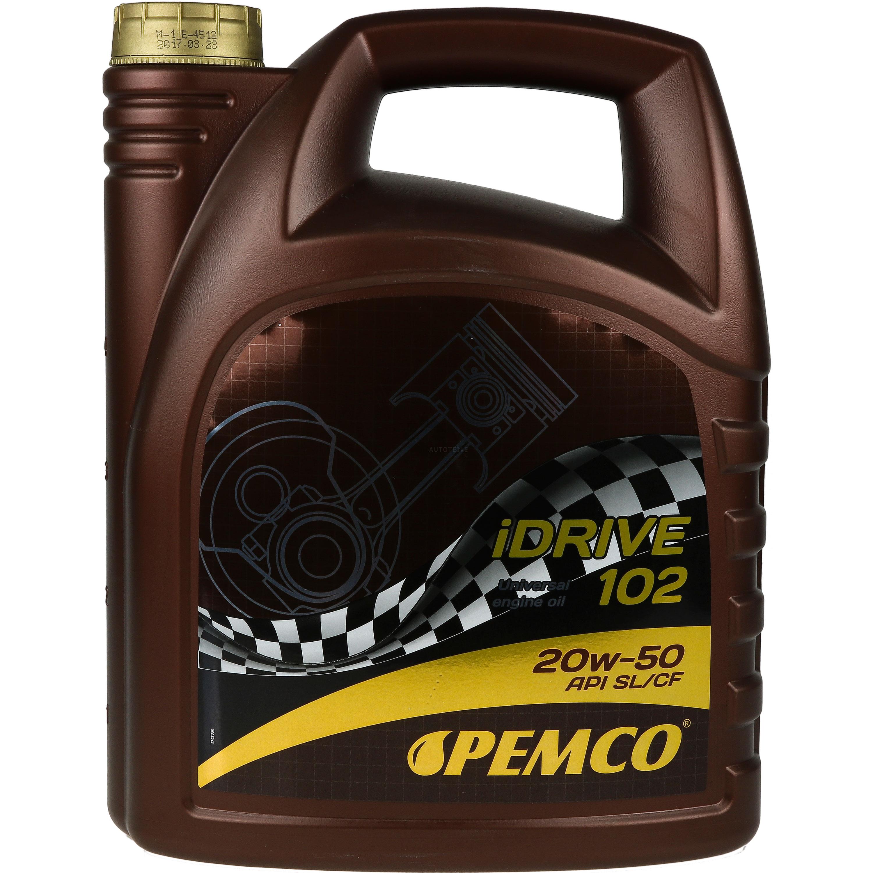5 Liter Orignal PEMCO Motoröl iDRIVE 102 20W-50 API SL/CF Engine Oil Öl