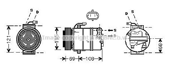Kompressor Klimaanlage passend für Opel Zafira A F75_ 2.0 DTi 16V