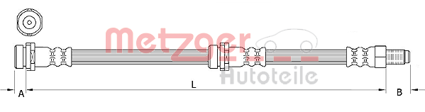 METZGER Bremsschlauch passend für Mazda Tribute EP 2.3 AWD 2.0 4WD