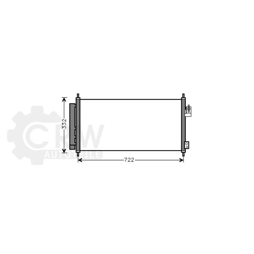 Kondensator Klimaanlage Klimakondensator für Honda Jazz III GE