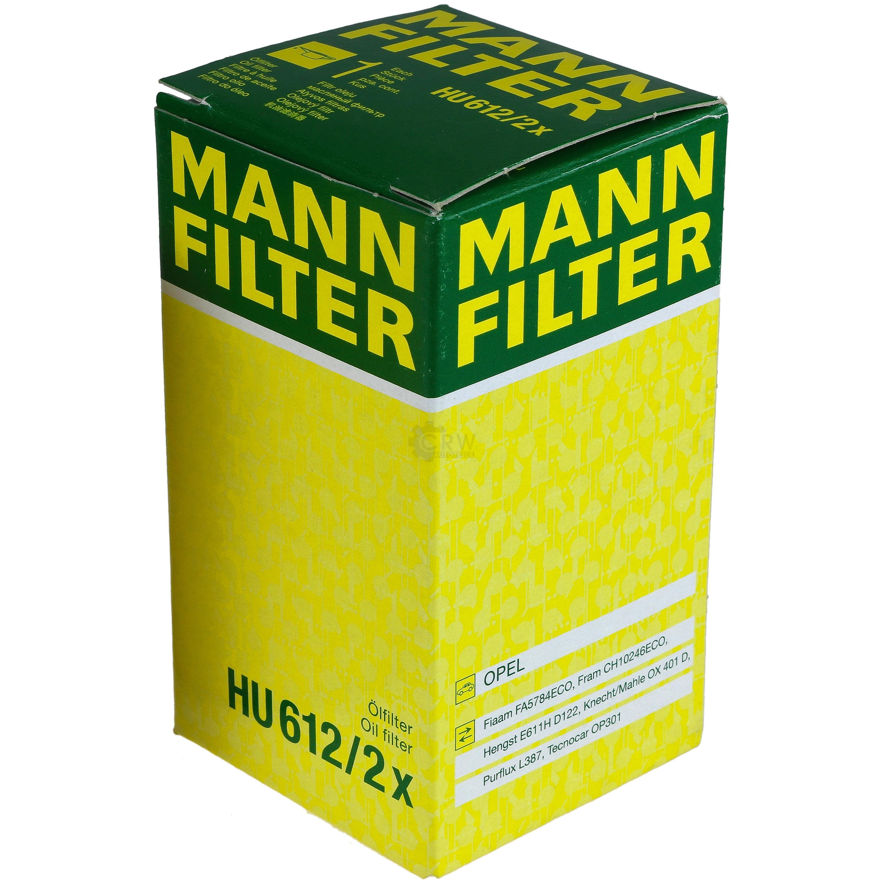 MANN-FILTER Ölfilter HU 612/2 x Oil Filter