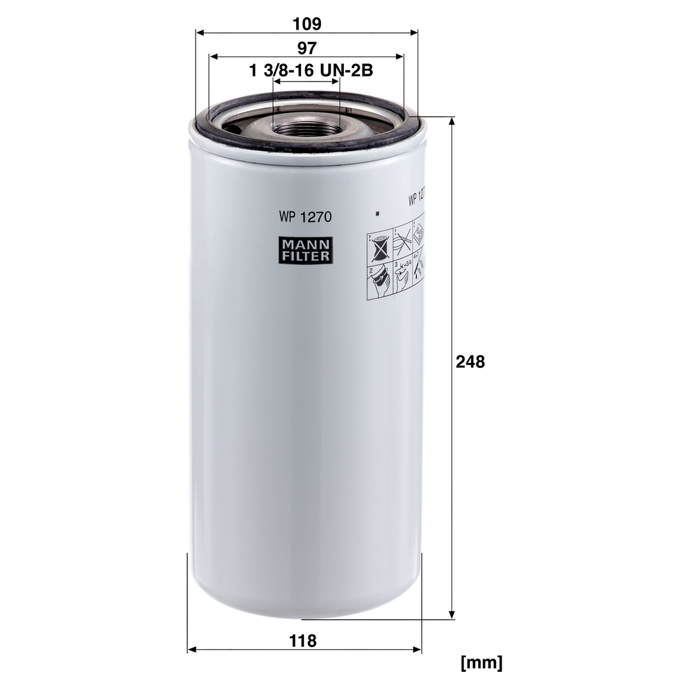 MANN-FILTER WP 1270 Ölfilter