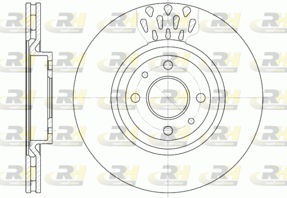 ROADHOUSE 2x Bremsscheiben vorne Ø284 belüftet für Fiat 500 312_ 198_ Alfa