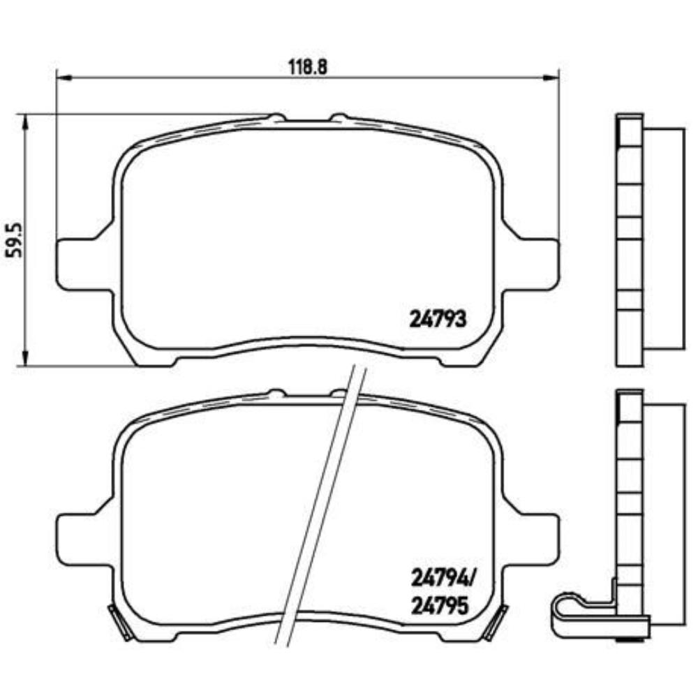 BREMBO Bremsbeläge Bremsbelegsatz vorne für Opel GT Cabriolet