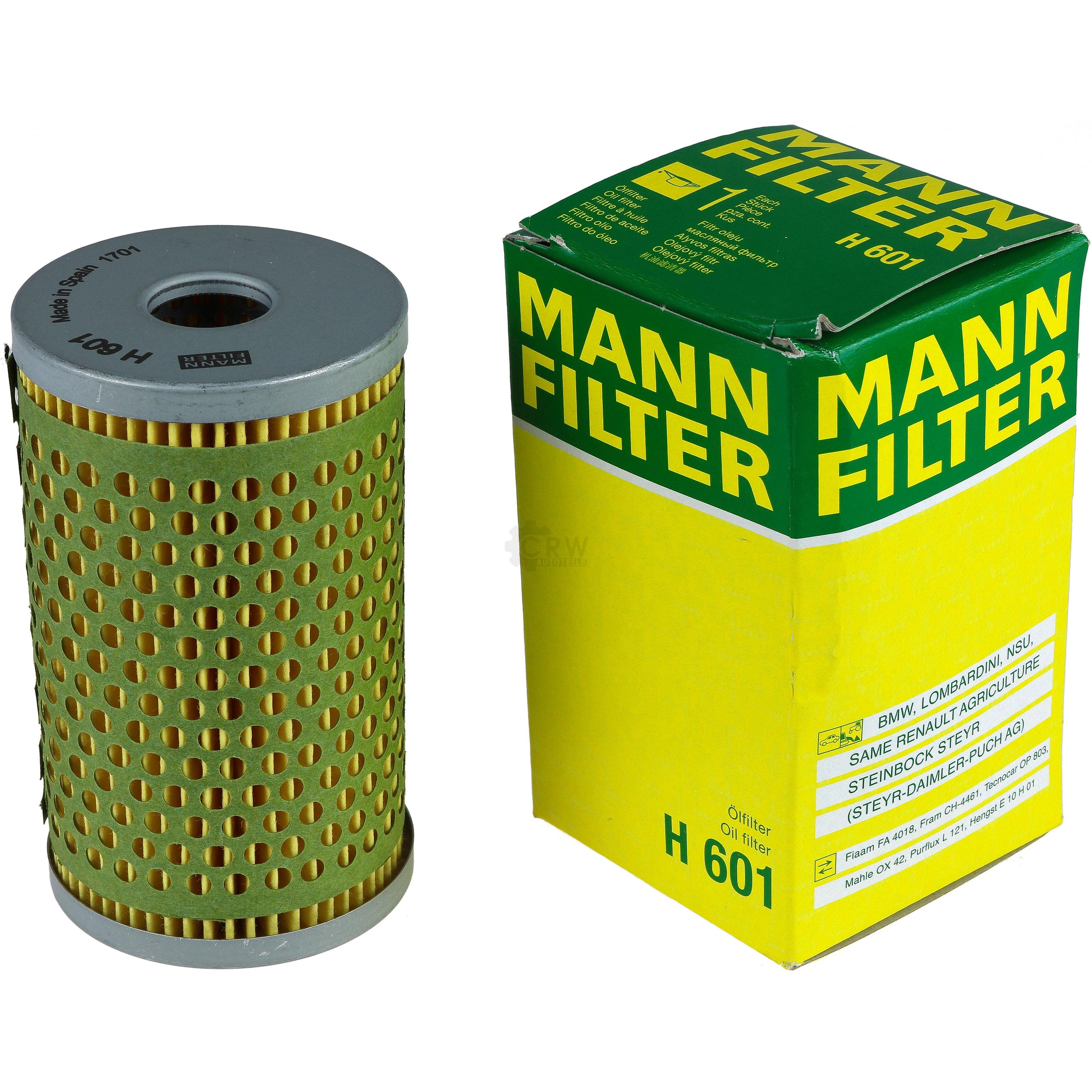 MANN-FILTER Ölfilter Oelfilter H 601 Oil Filter