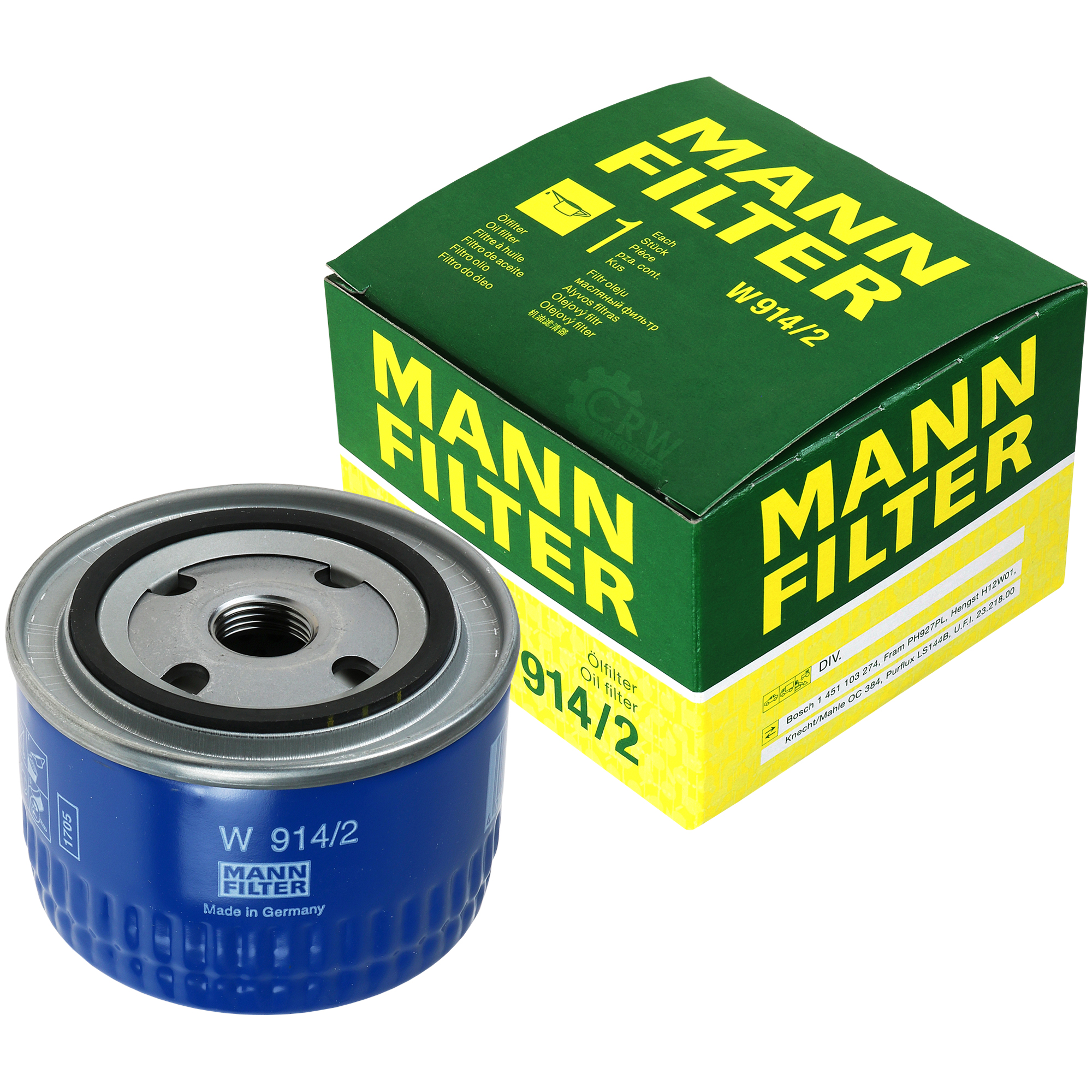 MANN-FILTER Ölfilter W 914/2 Oil Filter