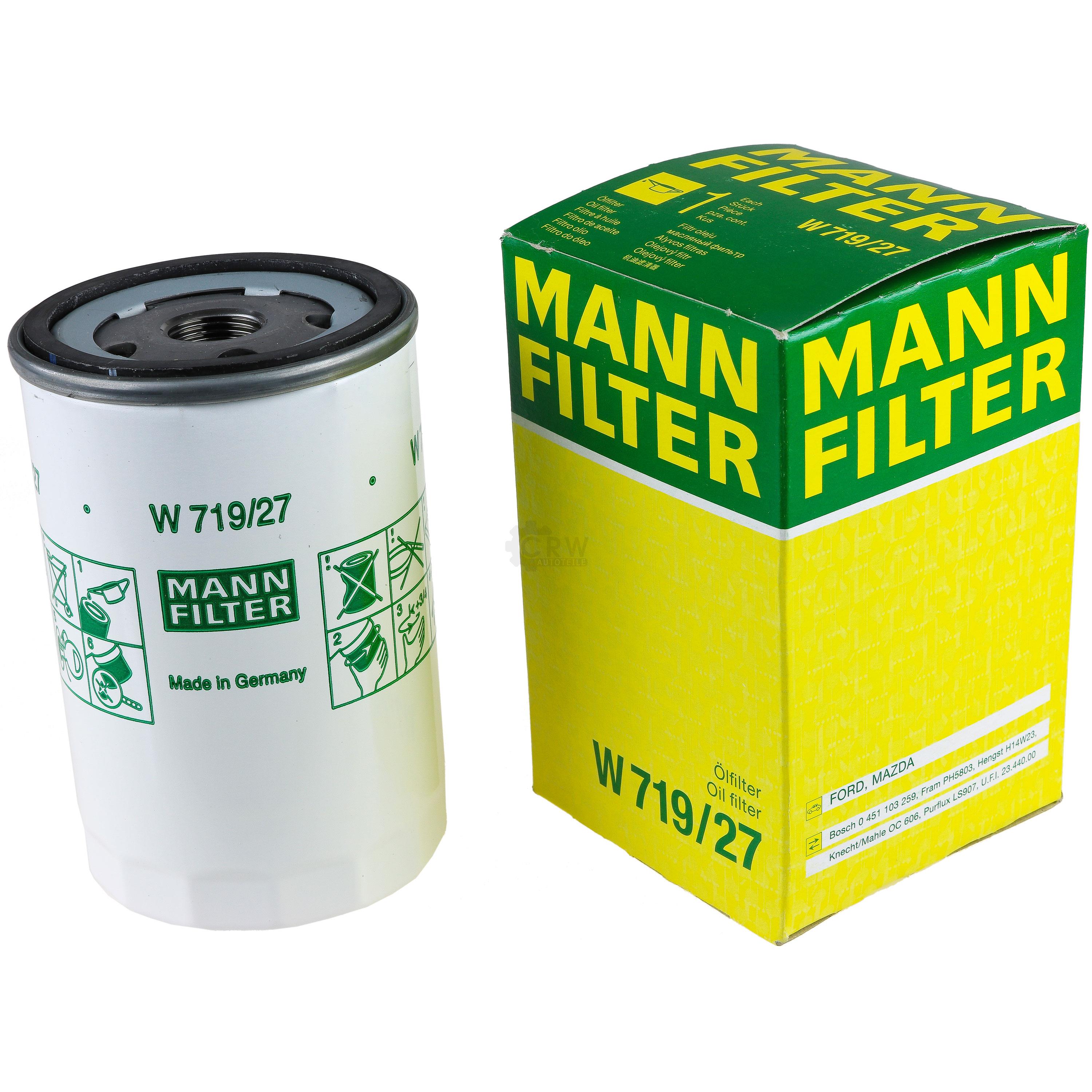 MANN-FILTER Ölfilter W 719/27 Oil Filter