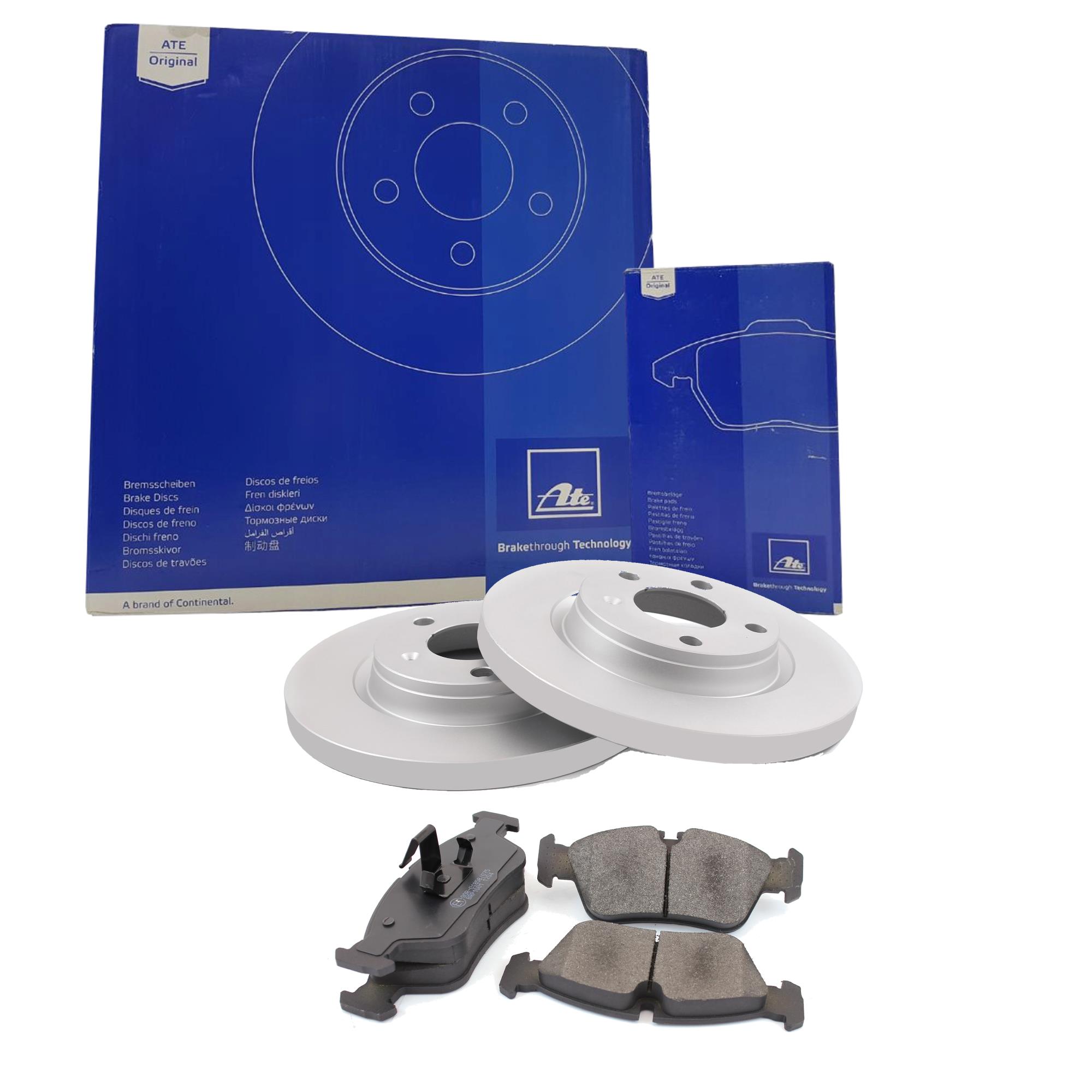 ATE Satz Bremsen Bremsscheiben + Bremsbeläge hinten für Toyota Yaris Daihatsu