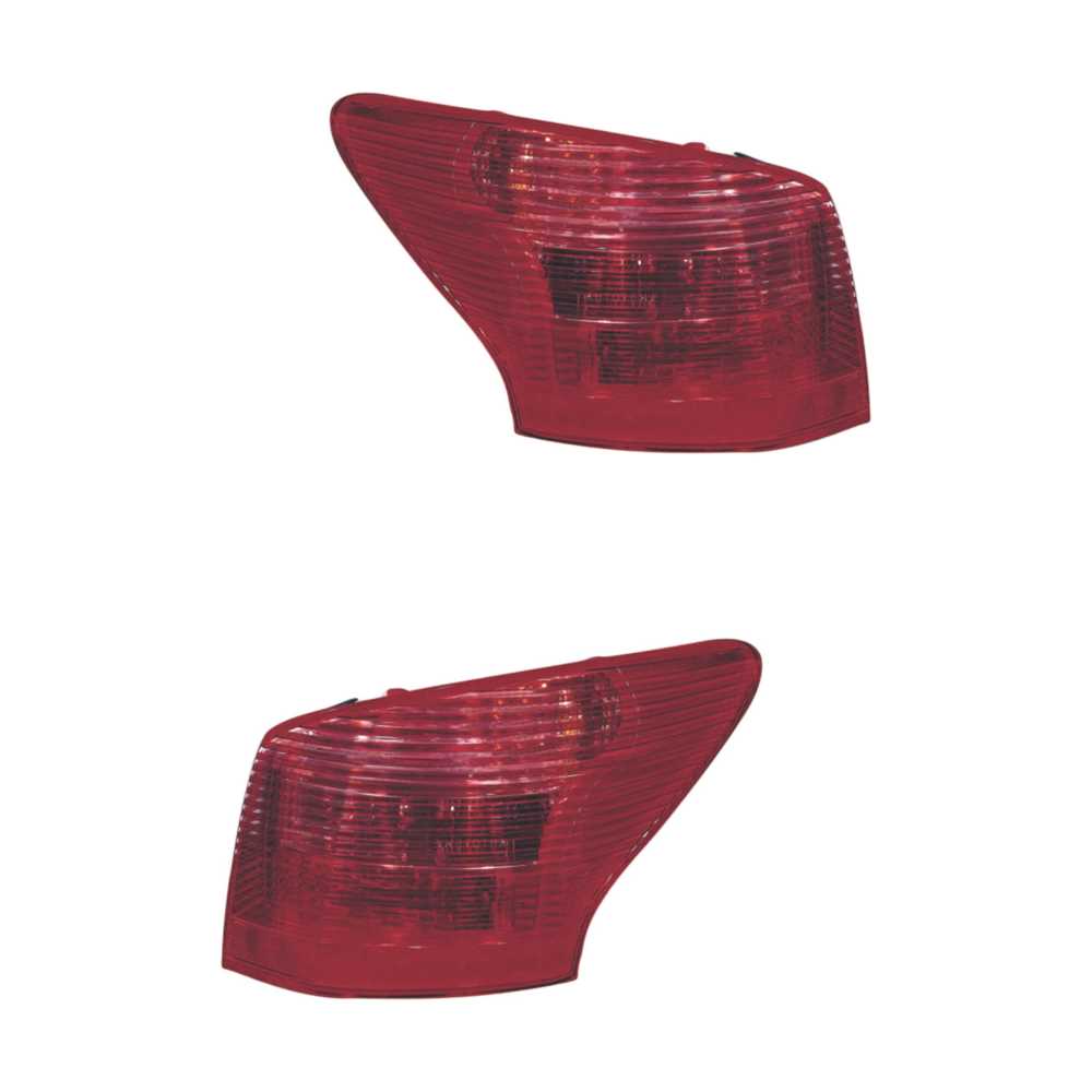 Rückleuchten Heckleuchten Set links & rechts rot für Peugeot 407 SW 6E_