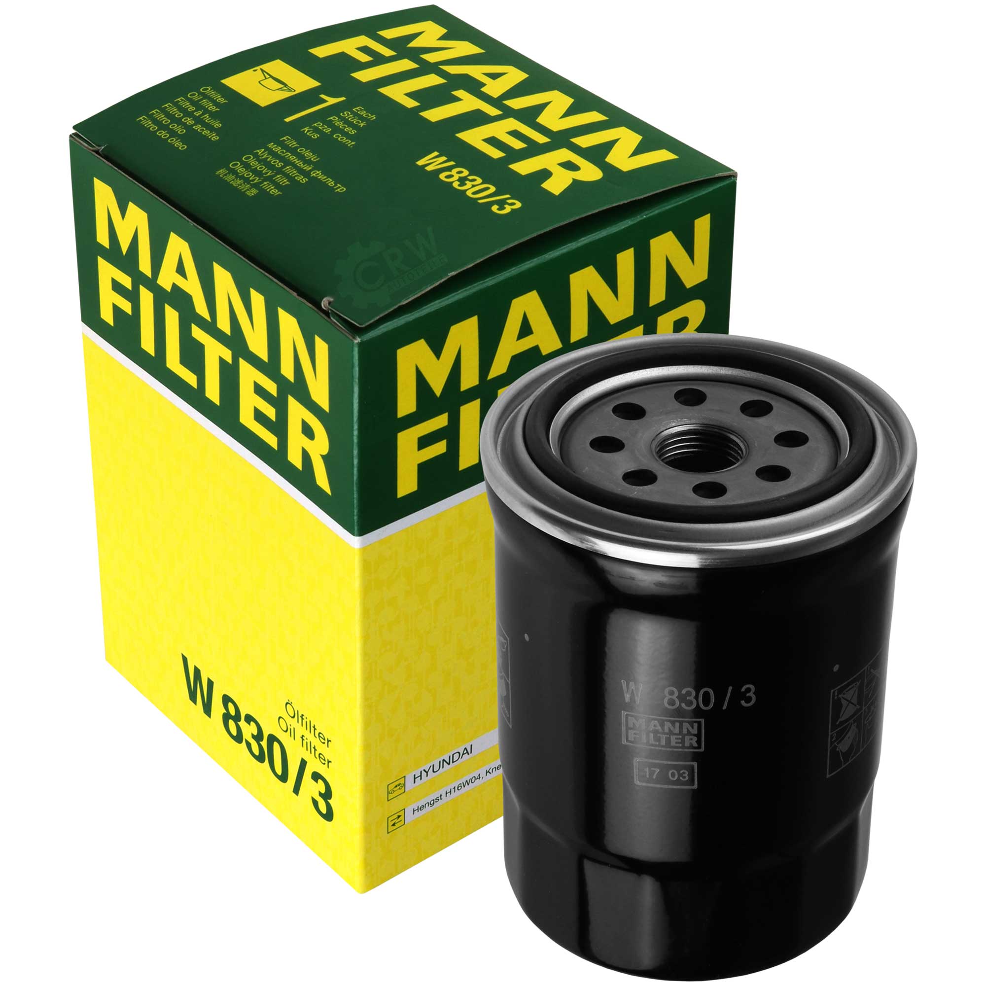 MANN-FILTER Ölfilter W 830/3 Oil Filter