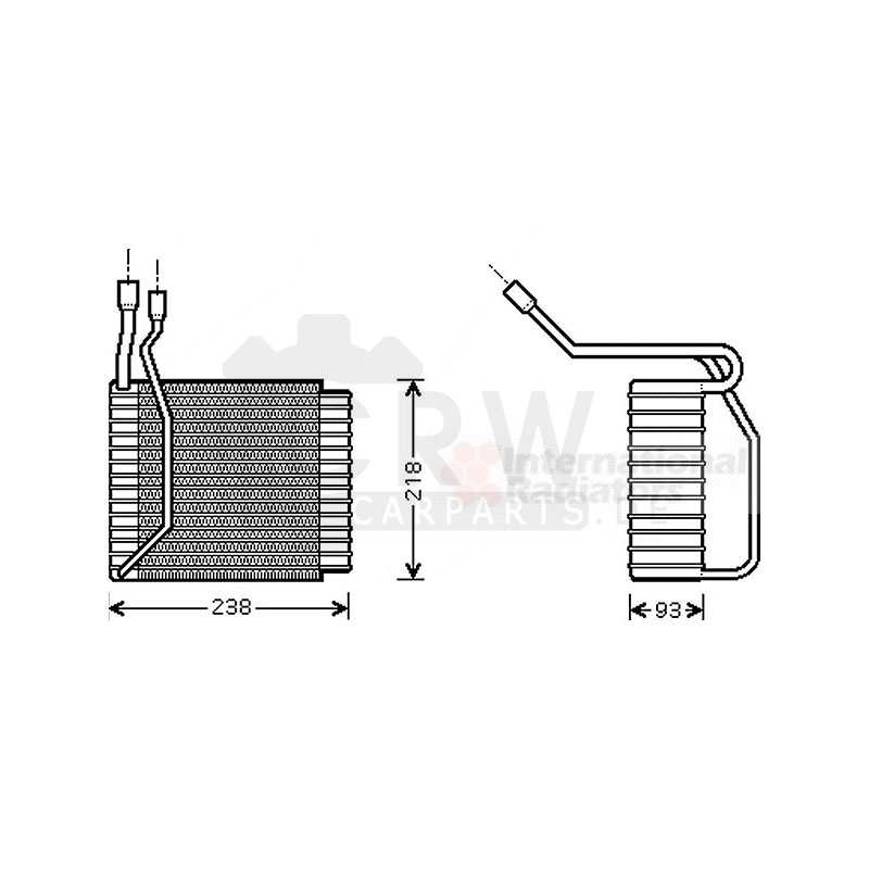 VAN WEZEL Verdampfer Klimaanlage für Ford Transit Pritsche/Fahrgestell 2.4