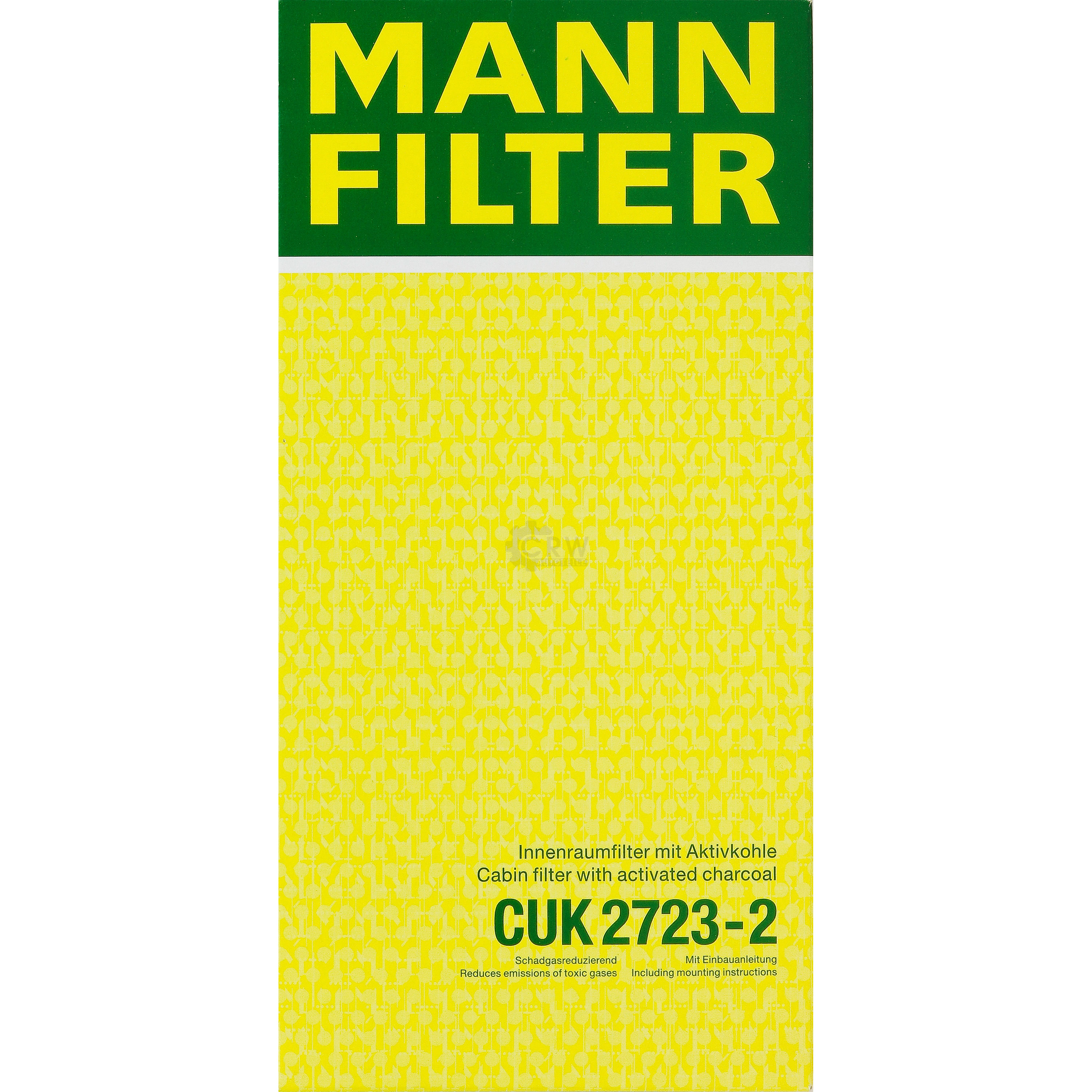 MANN-FILTER Innenraumfilter Pollenfilter Aktivkohle CUK 2723-2