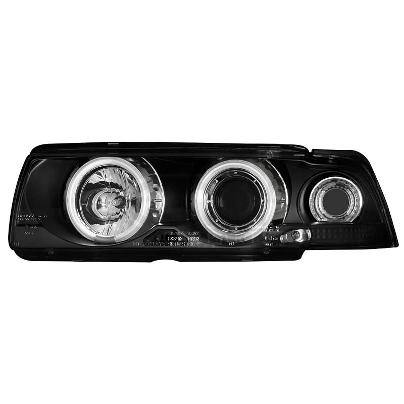 2x Scheinwerfer für BMW E36 Lim. 7.92-3.98 Angel Eyes CCFL Ringe black 1041753