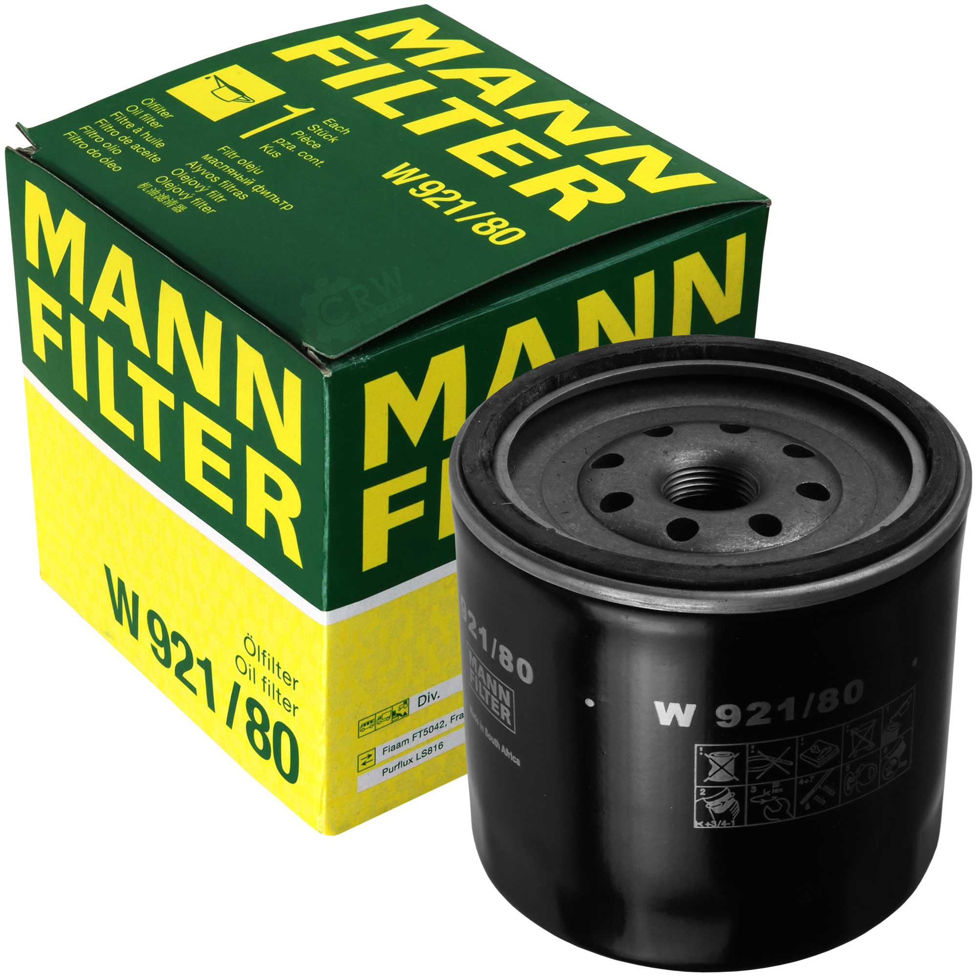 MANN-FILTER Ölfilter W 921/80 Oil Filter