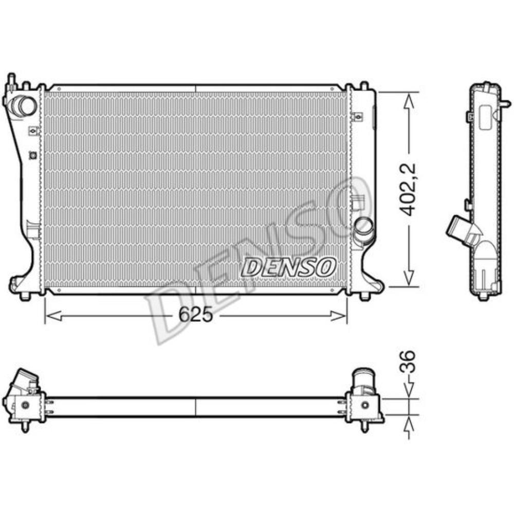 DENSO Wasserkühler Motorkühler für Toyota Corolla Verso ZER_ ZZE_ R1_ 2.2