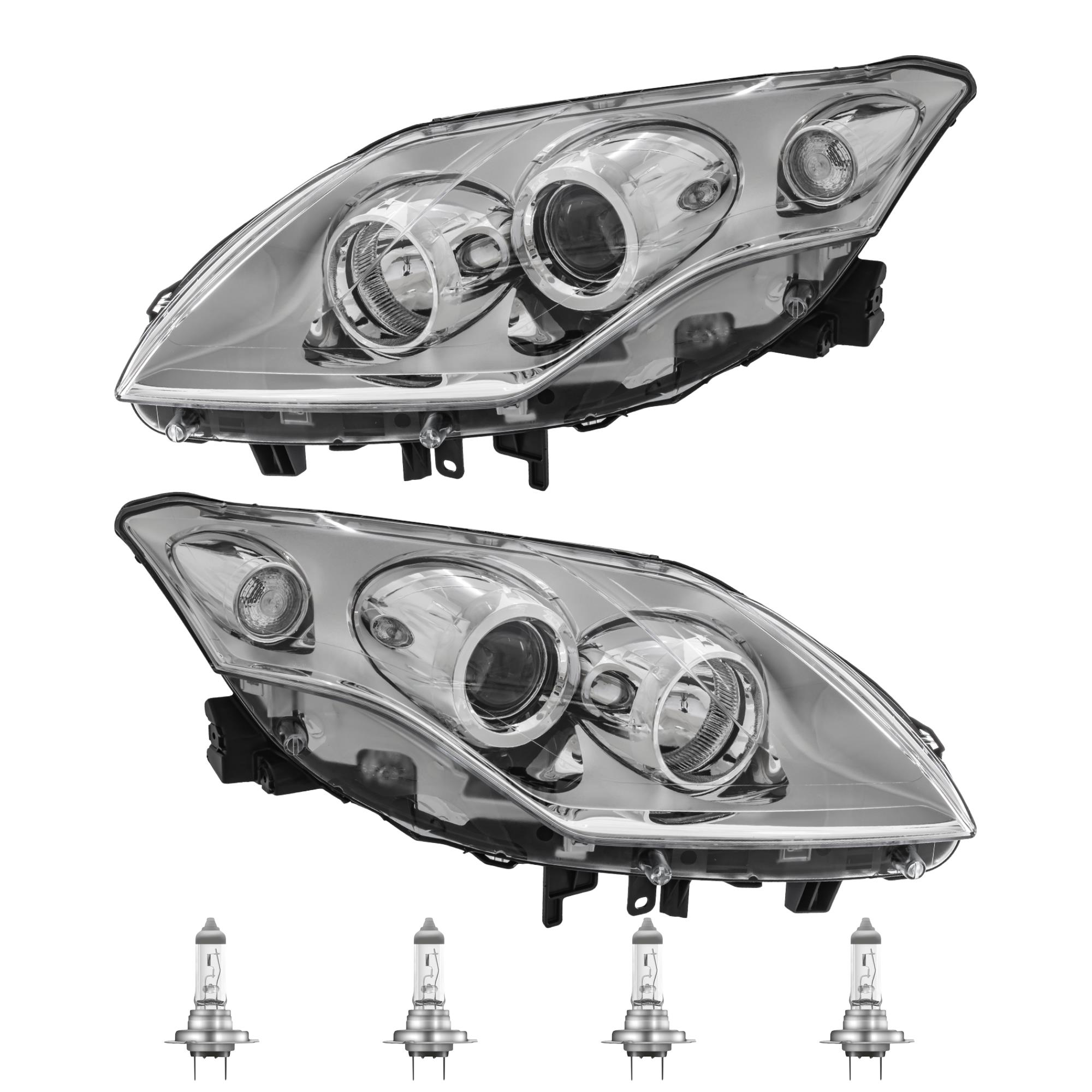 Scheinwerfer Set für Renault laguna 3 07->> Limousine Kombi chrom H7+H7 1342244