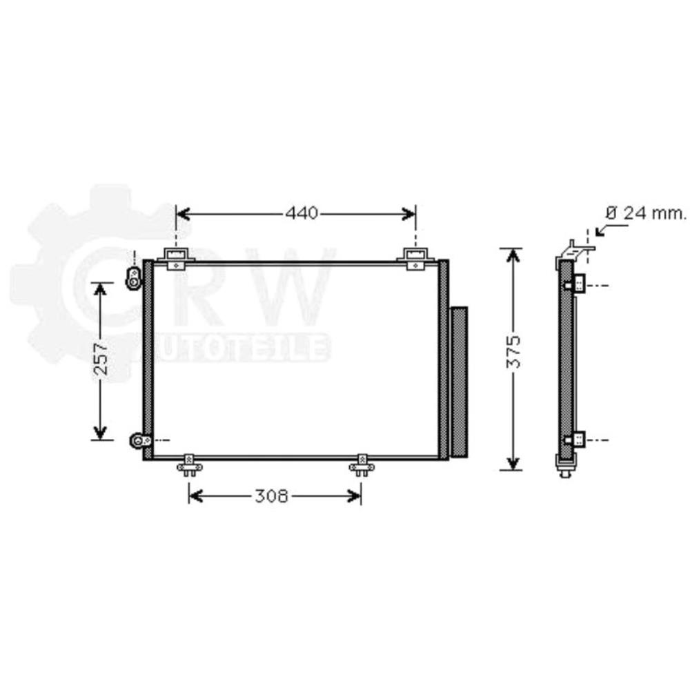 Kondensator Klimaanlage Klimakondensator für Toyota Yaris Verso _NLP2_ _NCP2_