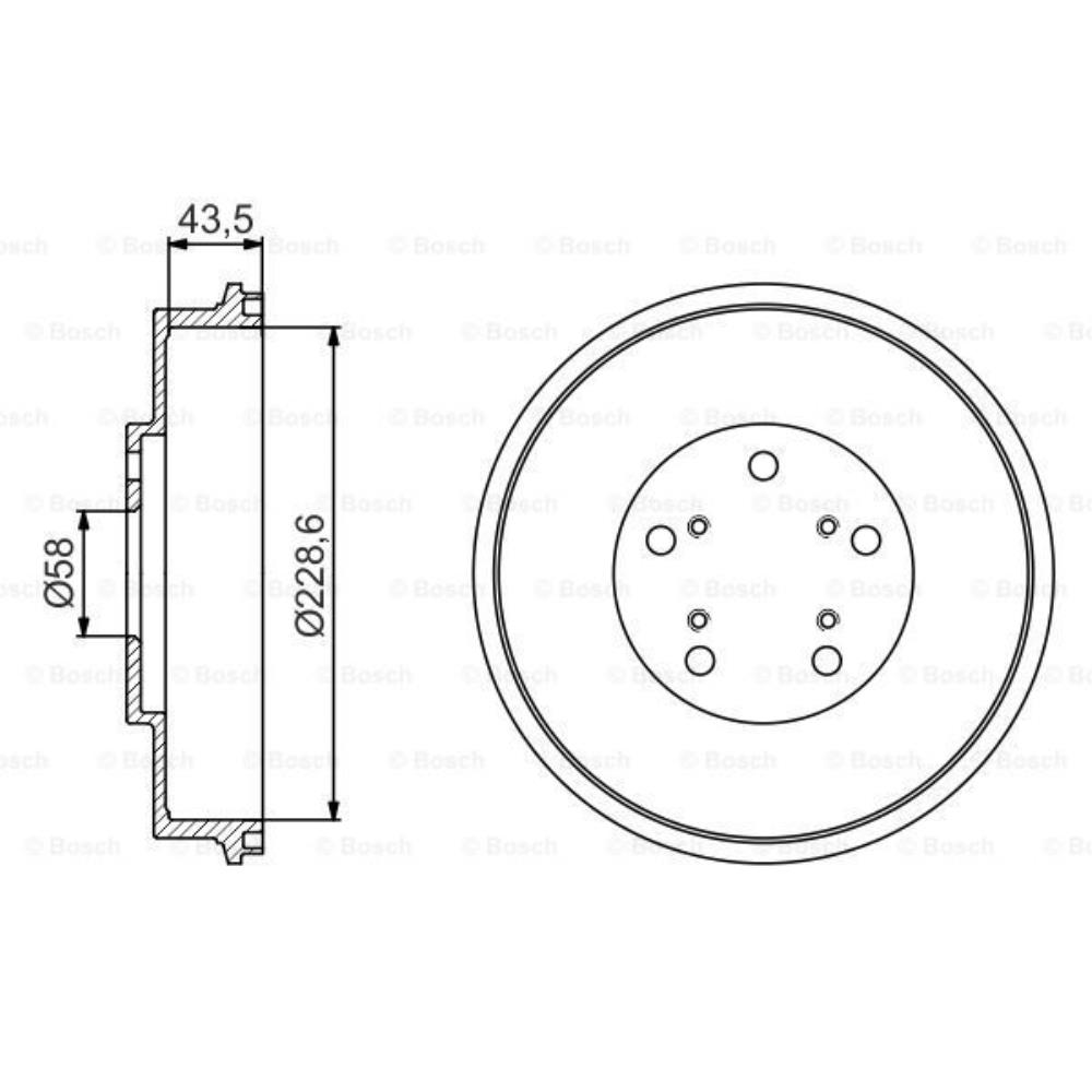 Bremstrommel 0 986 477 231 Hinterachse für Subaru Legacy I BC Impreza Coupe GFC BJF