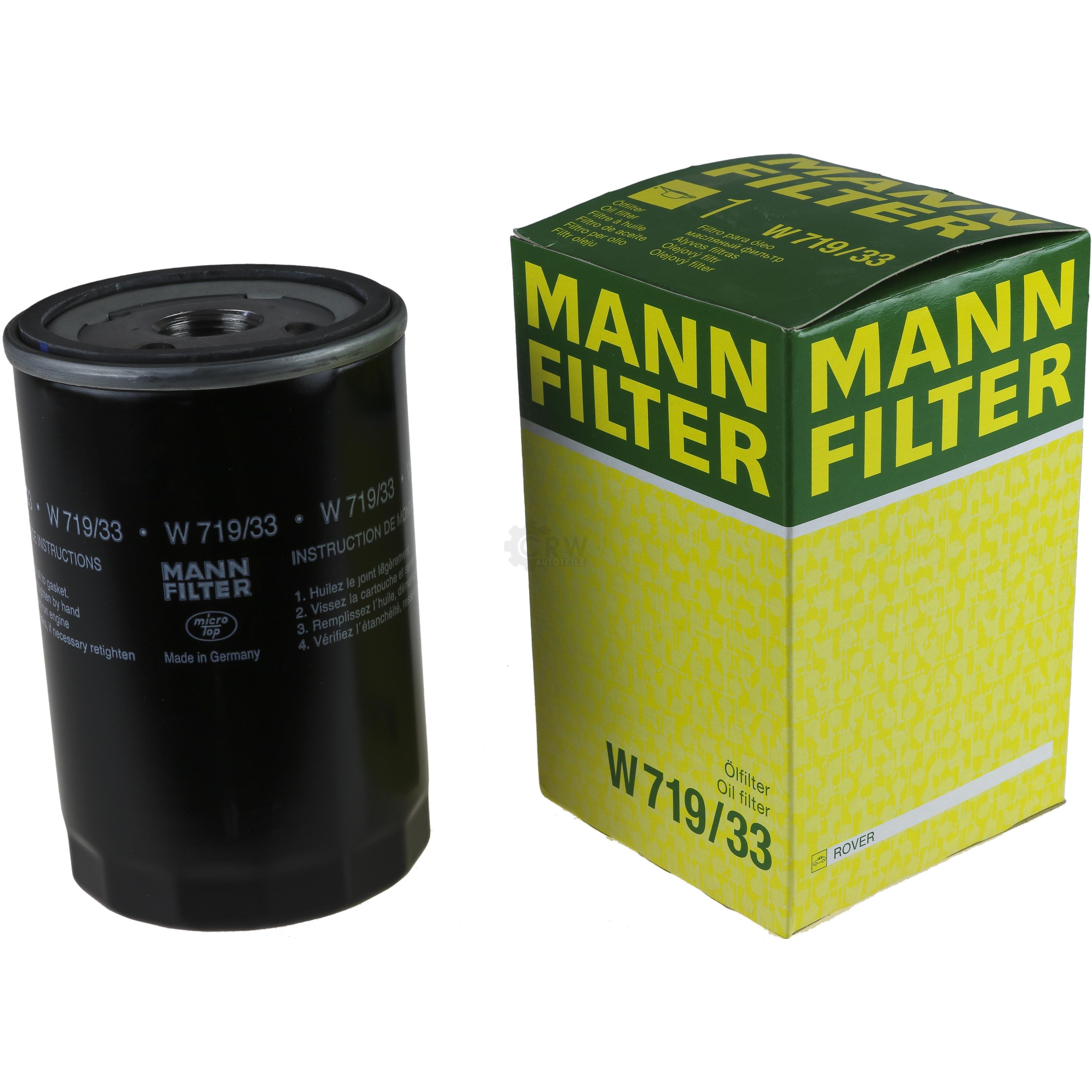 MANN-FILTER Ölfilter W 719/33 Oil Filter