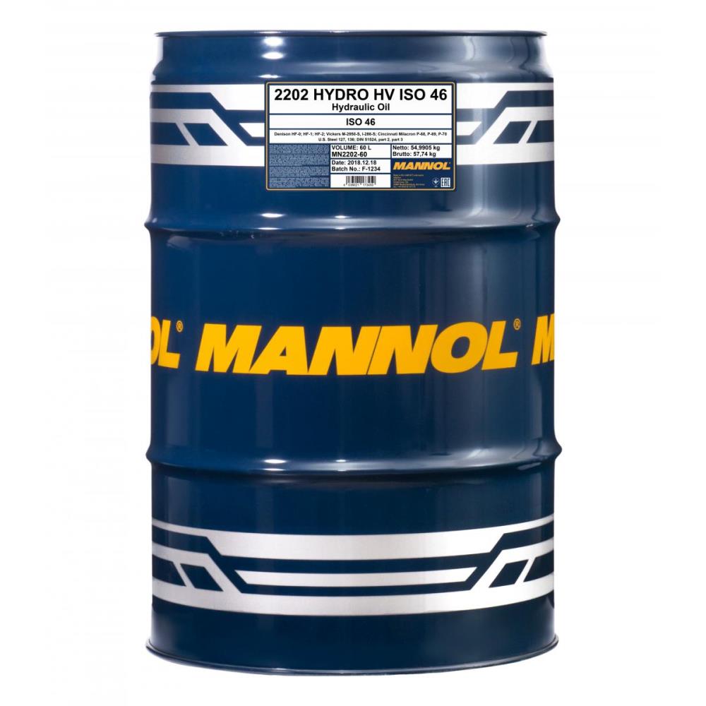 60 Liter  MANNOL Hydrauliköl Hydro HV ISO 46 DIN 51524 Oil