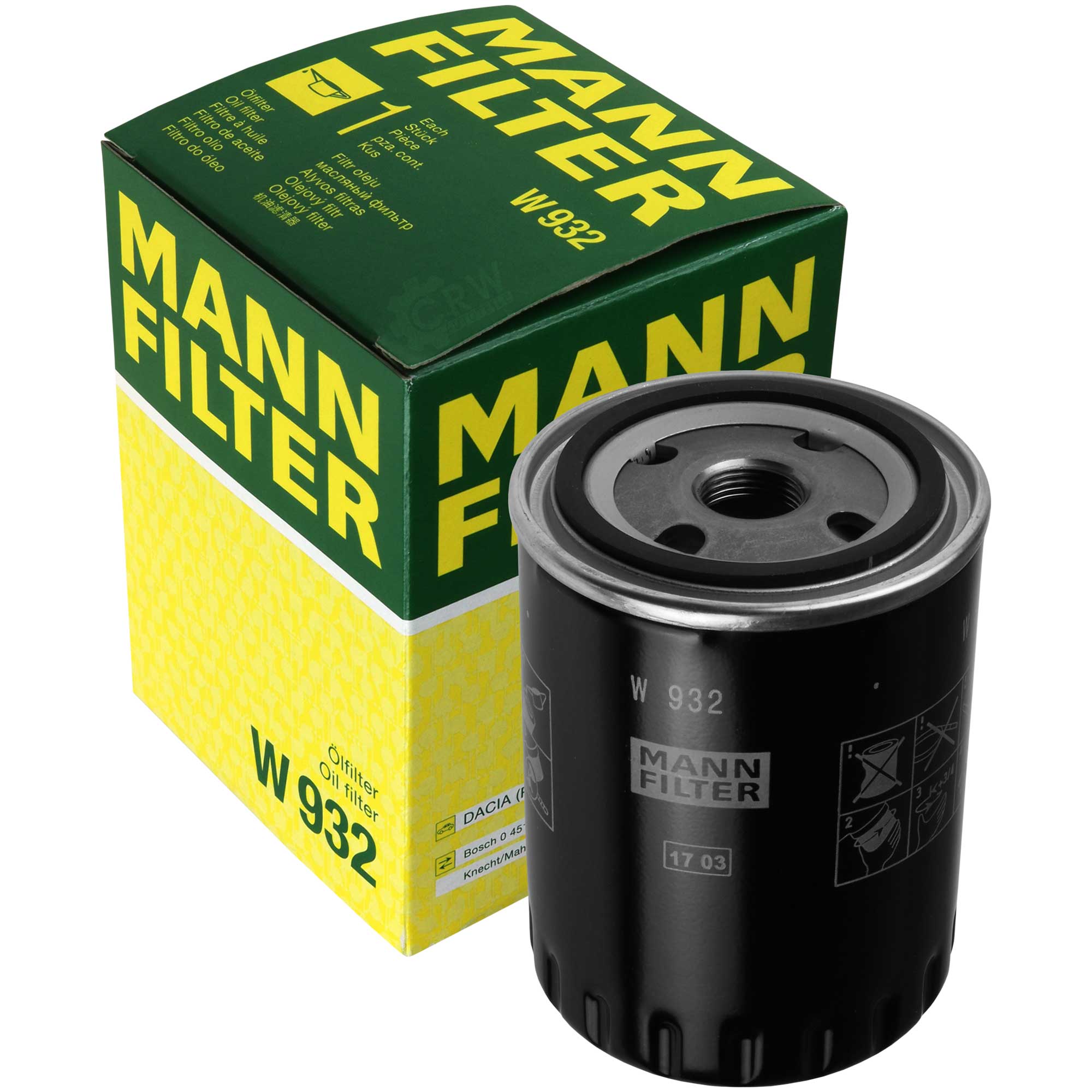 MANN-FILTER Ölfilter W 932 Oil Filter