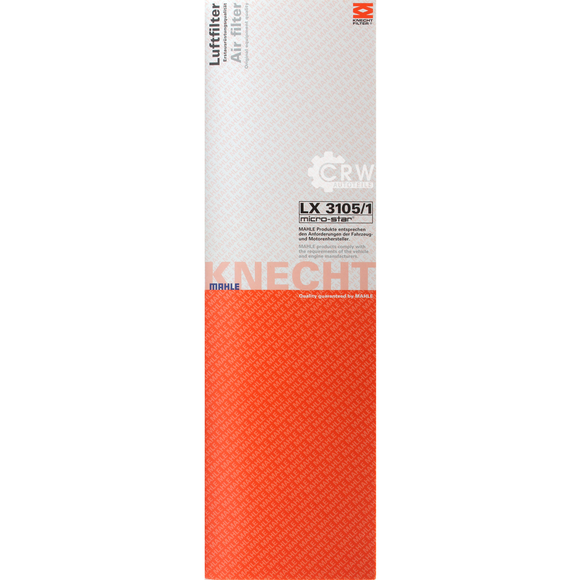 MAHLE / KNECHT Luftfilter LX 3105/1 Air Filter für Mercedes-Benz C-Klasse