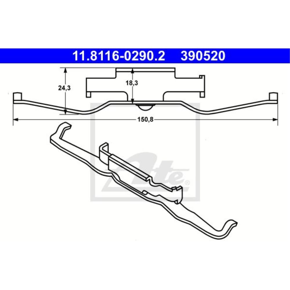 ATE 11.8116-0290.2 Feder, Bremssattel