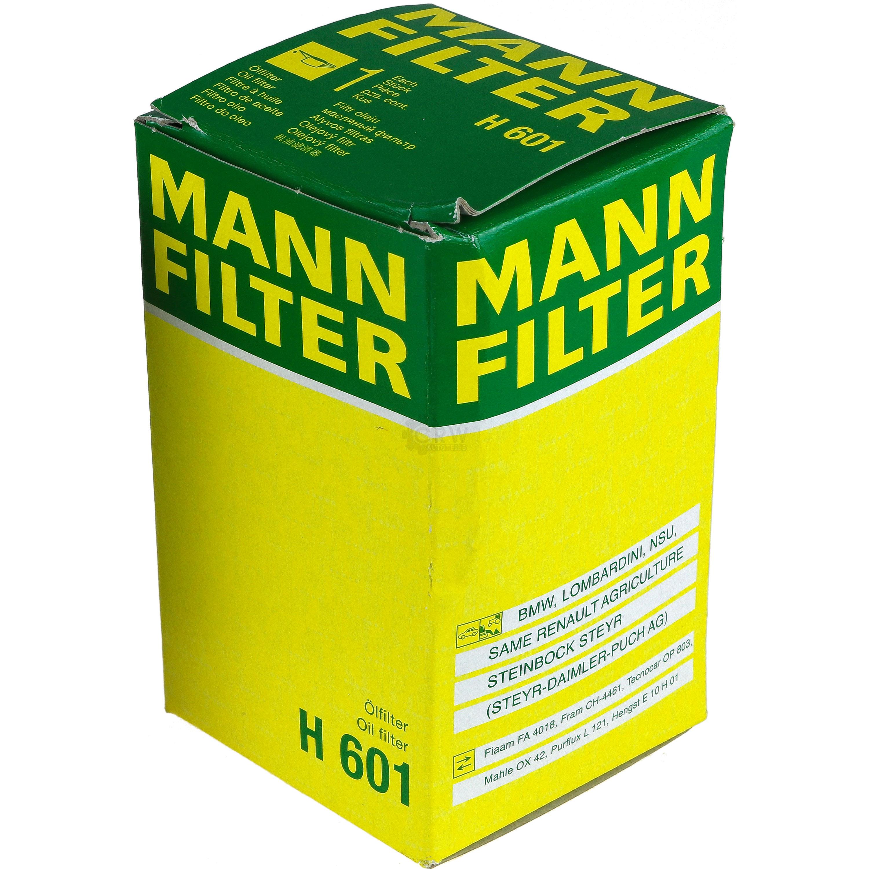 MANN-FILTER Ölfilter Oelfilter H 601 Oil Filter