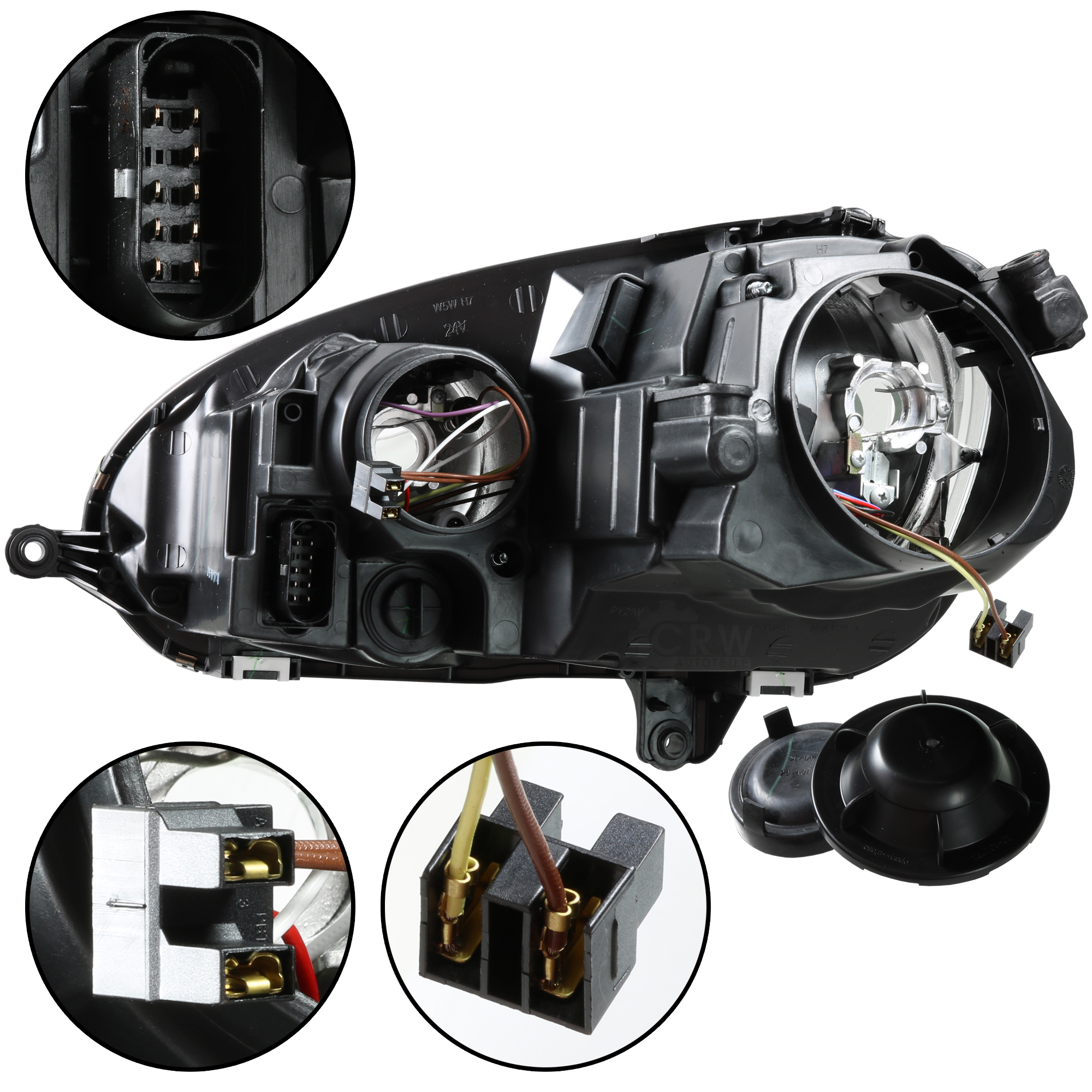 Scheinwerfer rechts für VW Golf V Bj. 08/04-09 inkl. Motor H7+H7