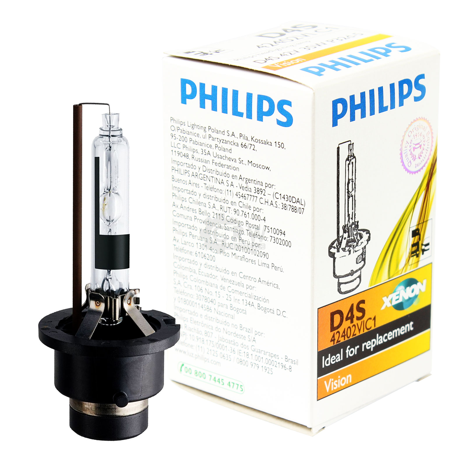 Philips Vision Xenon D4S 42V/35W Sockel P32d-5 Lumen 3200 ±450