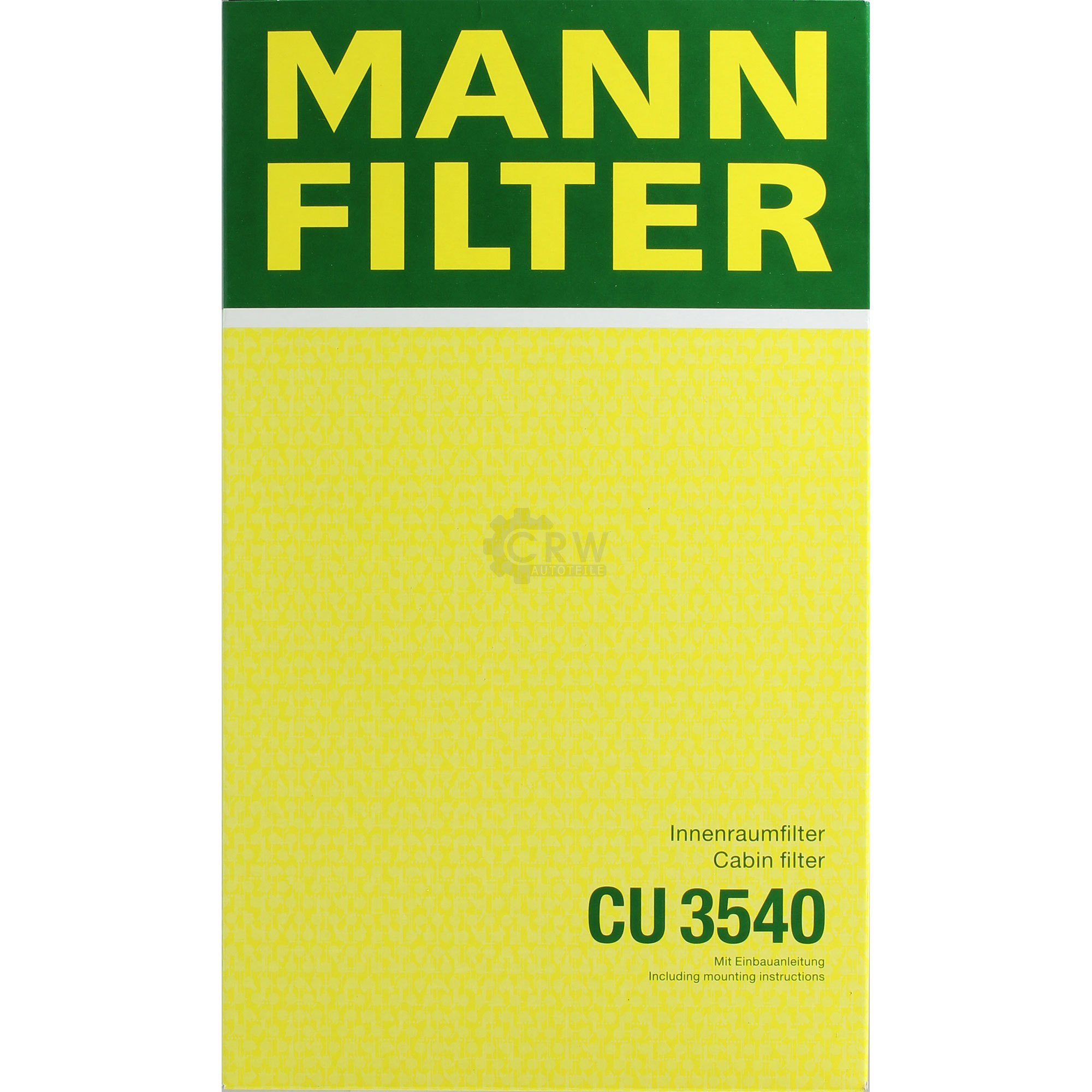MANN-FILTER Innenraumfilter Pollenfilter CU 3540