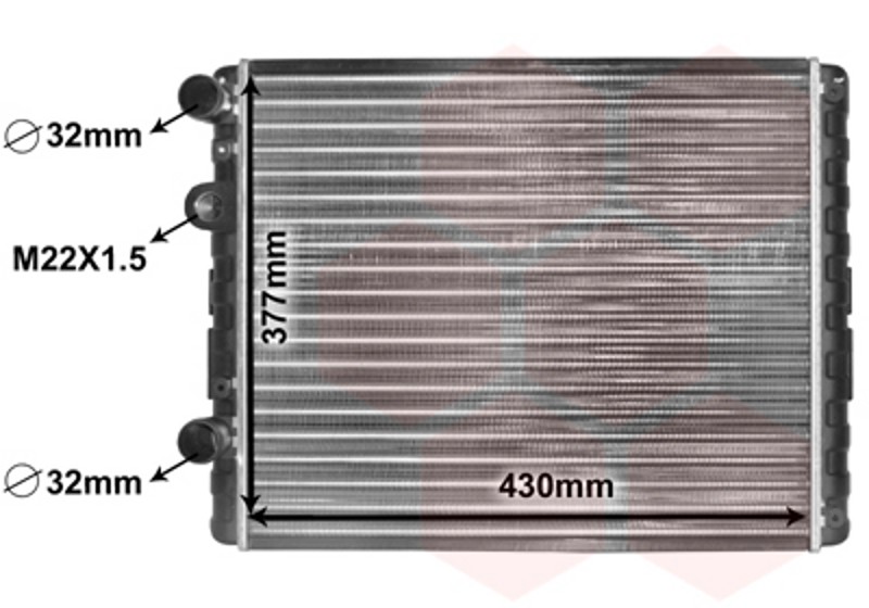 VAN WEZEL Wasserkühler Motorkühler mechanisch gefügt für VW Polo 6N2 1.4