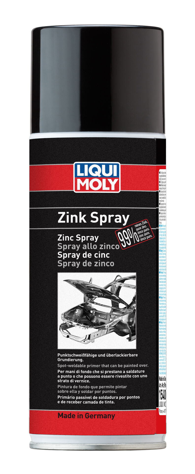400 ml LIQUI MOLY 1540 Zink-Spray Rostschutz Aerosol Dose