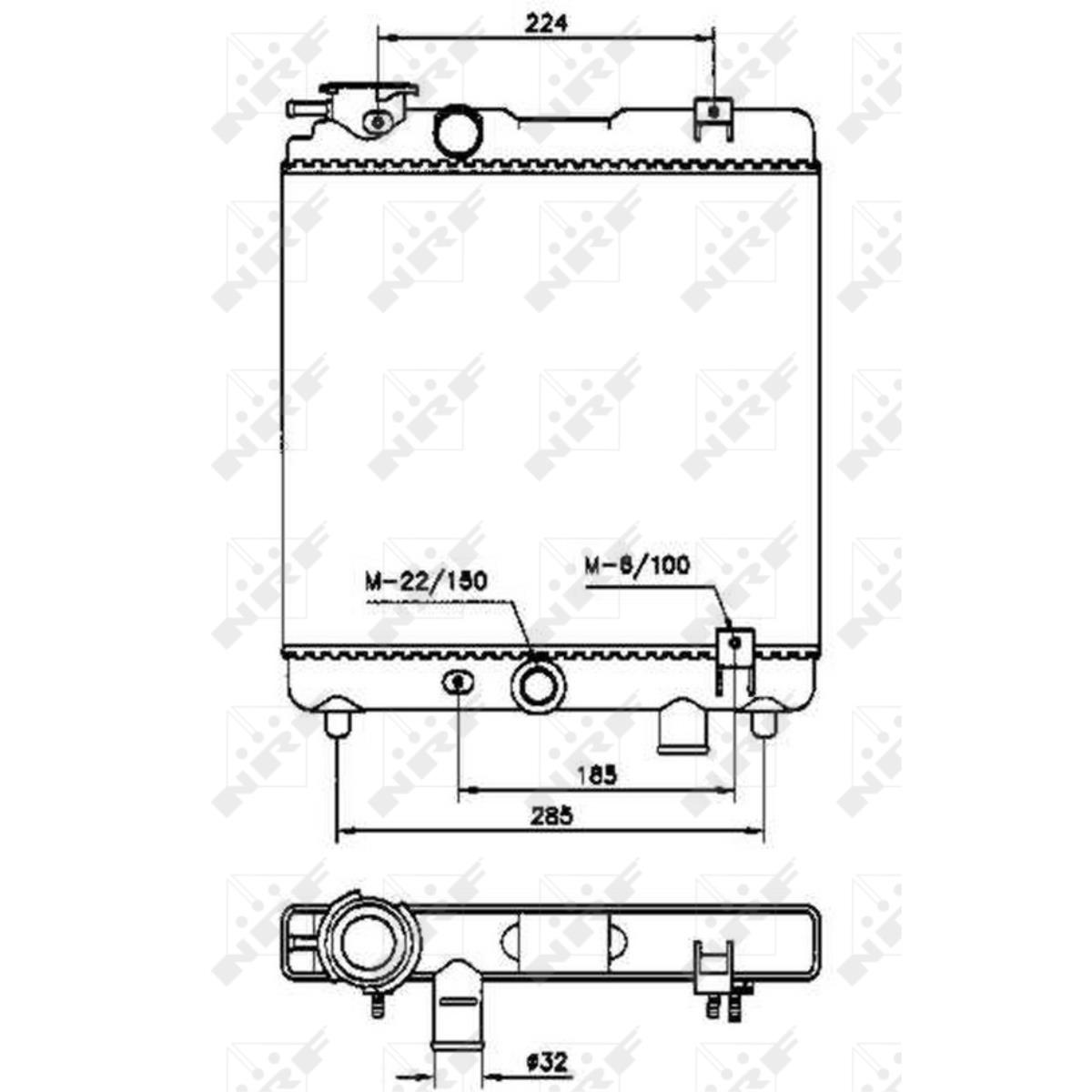 Kühler Motorkühlung NRF für Seat Marbella 28 Panda 141A 028A Fiat 141_ 141A_