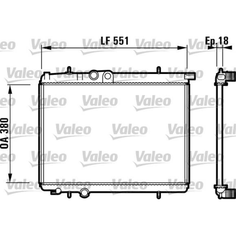 VALEO Wasserkühler Motorkühler Alu für Peugeot 206 CC 2D 1.6 16V 2A/C 1.1i