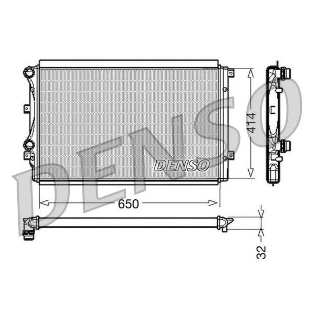 DENSO Wasserkühler Motorkühler Alu für VW Passat Variant 365 2.0 TDI 1.4 TSI