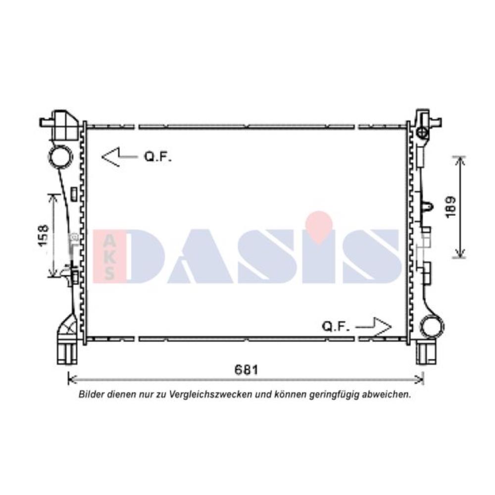 Wasserkühler Motorkühler gelötet für Fiat 500L 199_ 1.6 D Multijet